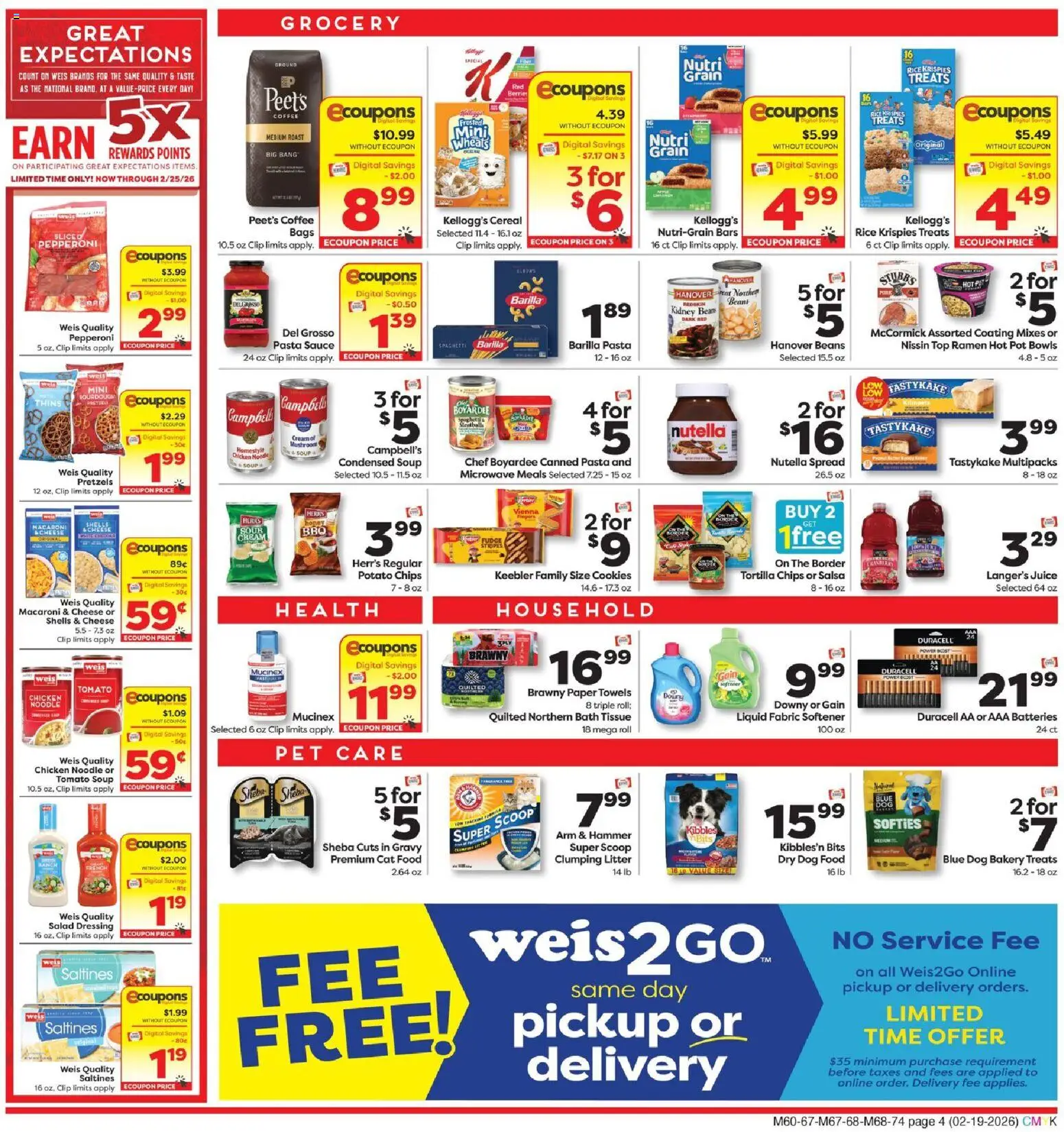 Weis Weekly Circular - WV - valid from 19.02.2026 | Page: 4 | Products: Clip, Bath, Coffee, Fabric softener