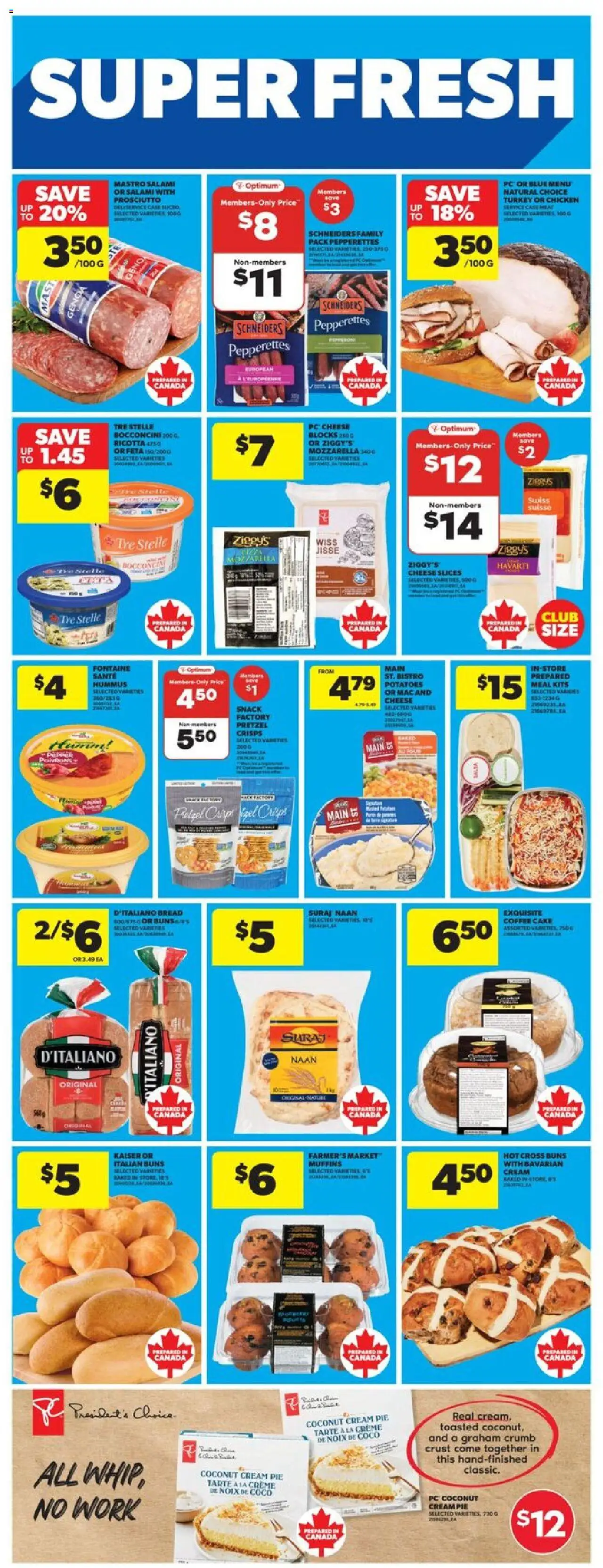 Real Canadian Superstore flyer valid from 25.09.2025 | Page: 18 | Products: Cream, Cheese, Coffee, Salami
