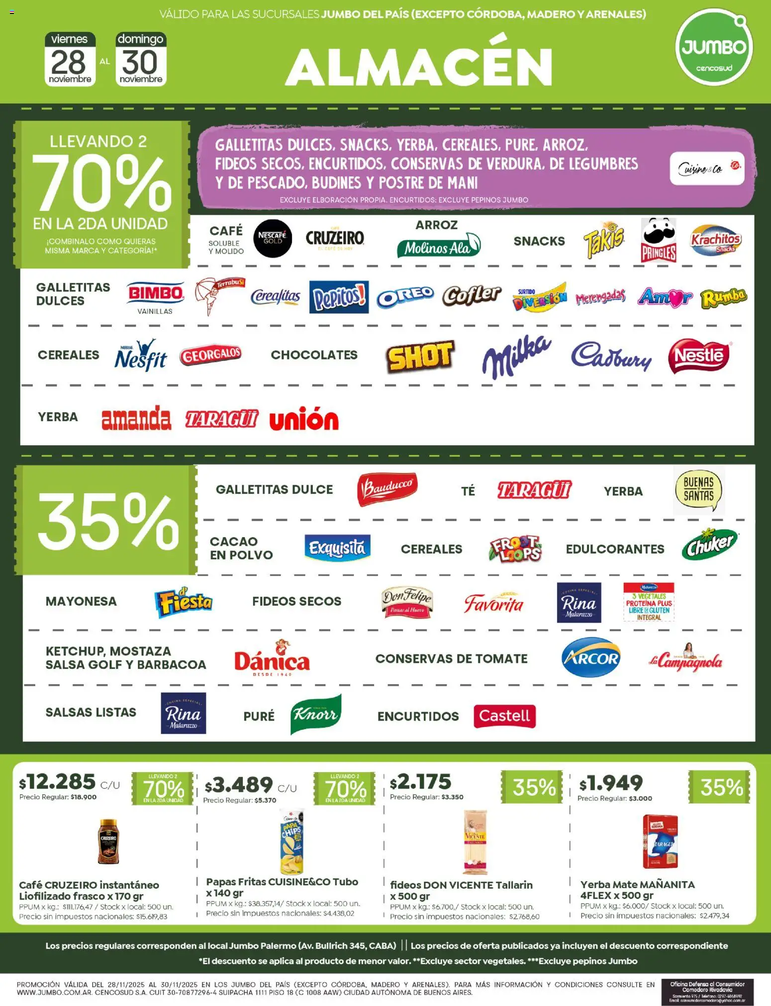 Jumbo ofertas │ válido desde el 28.11.2025 | Página: 2 | Productos: Teléfono, Mani, Café, Arroz