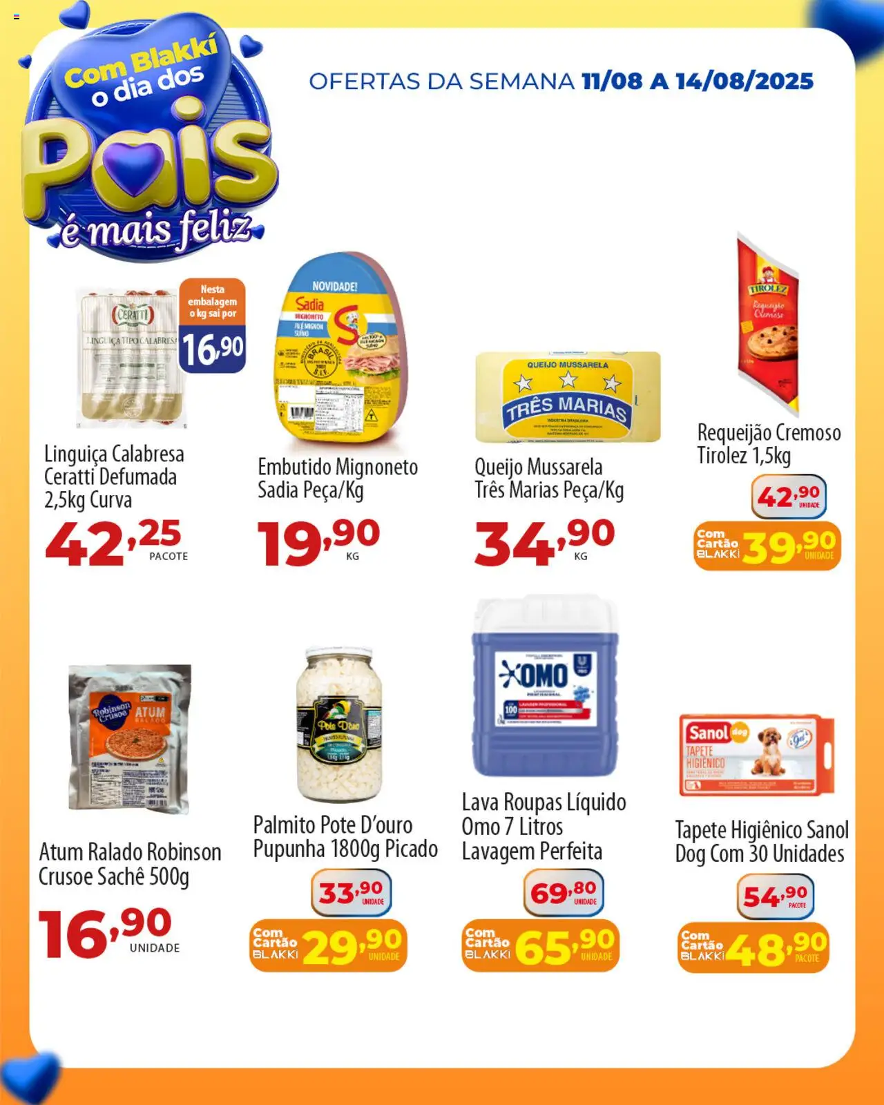 Akki Atacadista Folheto - válido de 11.08.2025 | Página: 6 | Produtos: Palmito, Queijo, Tapete, Mussarela