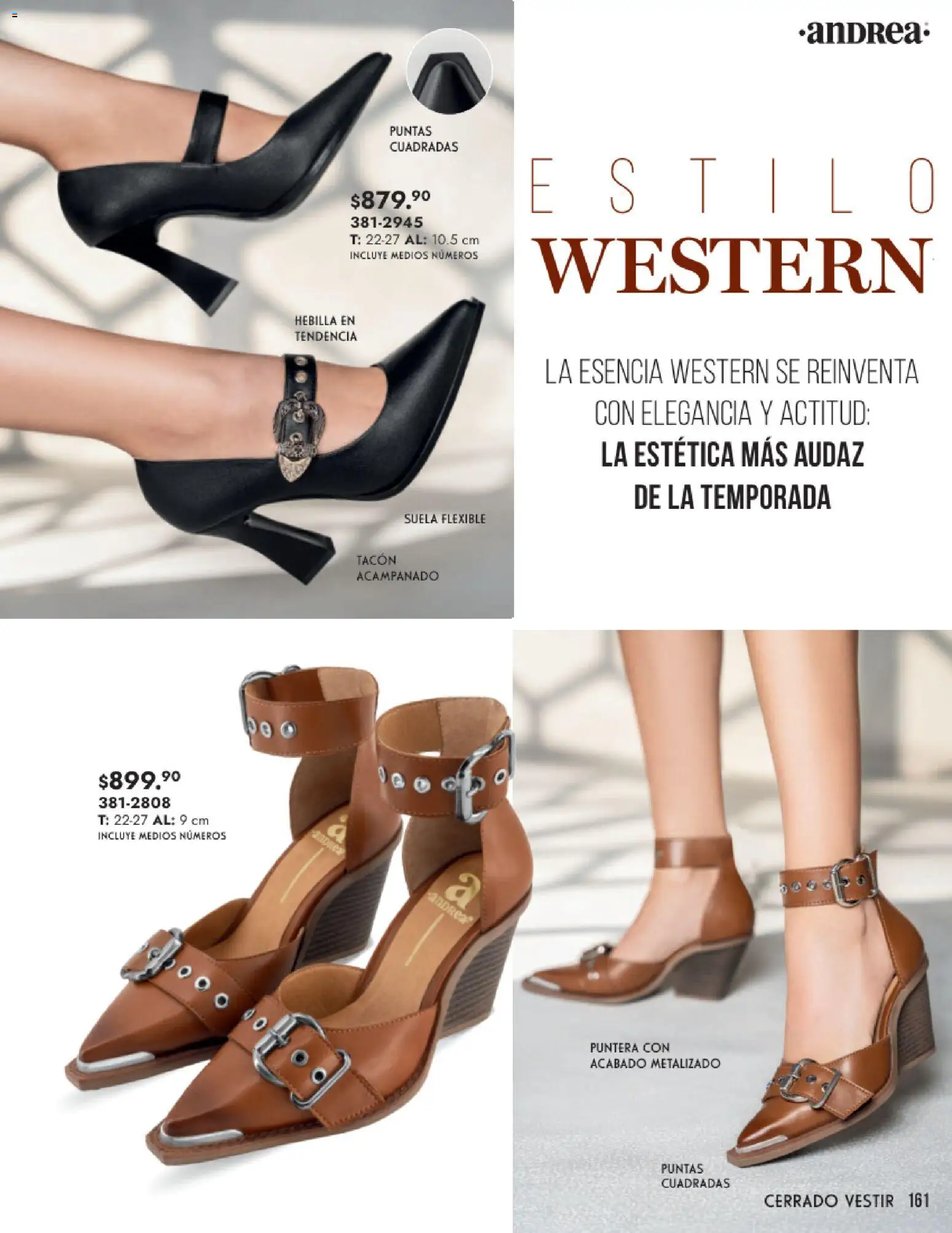 Nuevas ofertas de Andrea válidas en toda la República Mexicana desde el 25.01.2026. ¡Encuentra las mejores ofertas en Andrea catálogo Calzado Dama! | Página: 161 | Productos: Flexible, Hebilla
