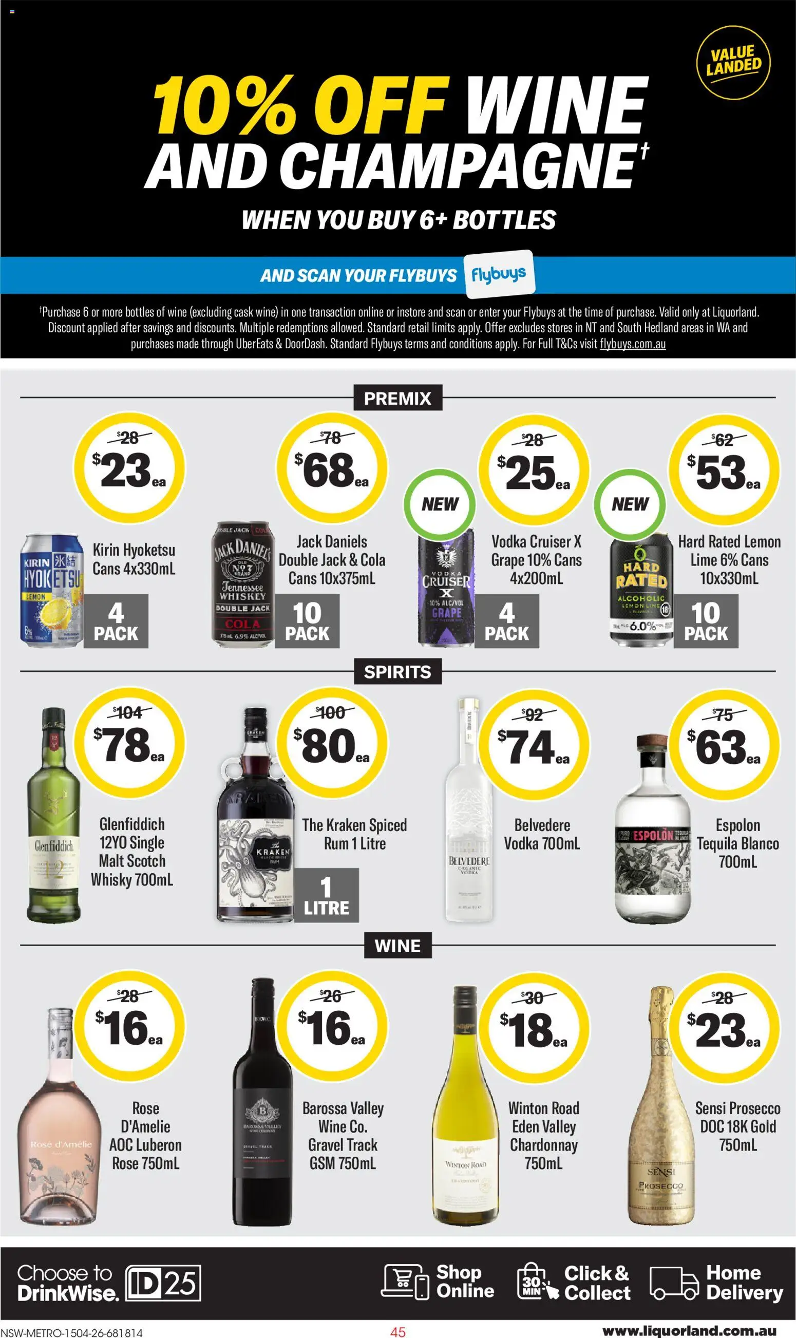 Coles catalogue - valid from 15.04.2026 | Page: 45 | Products: Wine, Whiskey, Lemon, Scotch