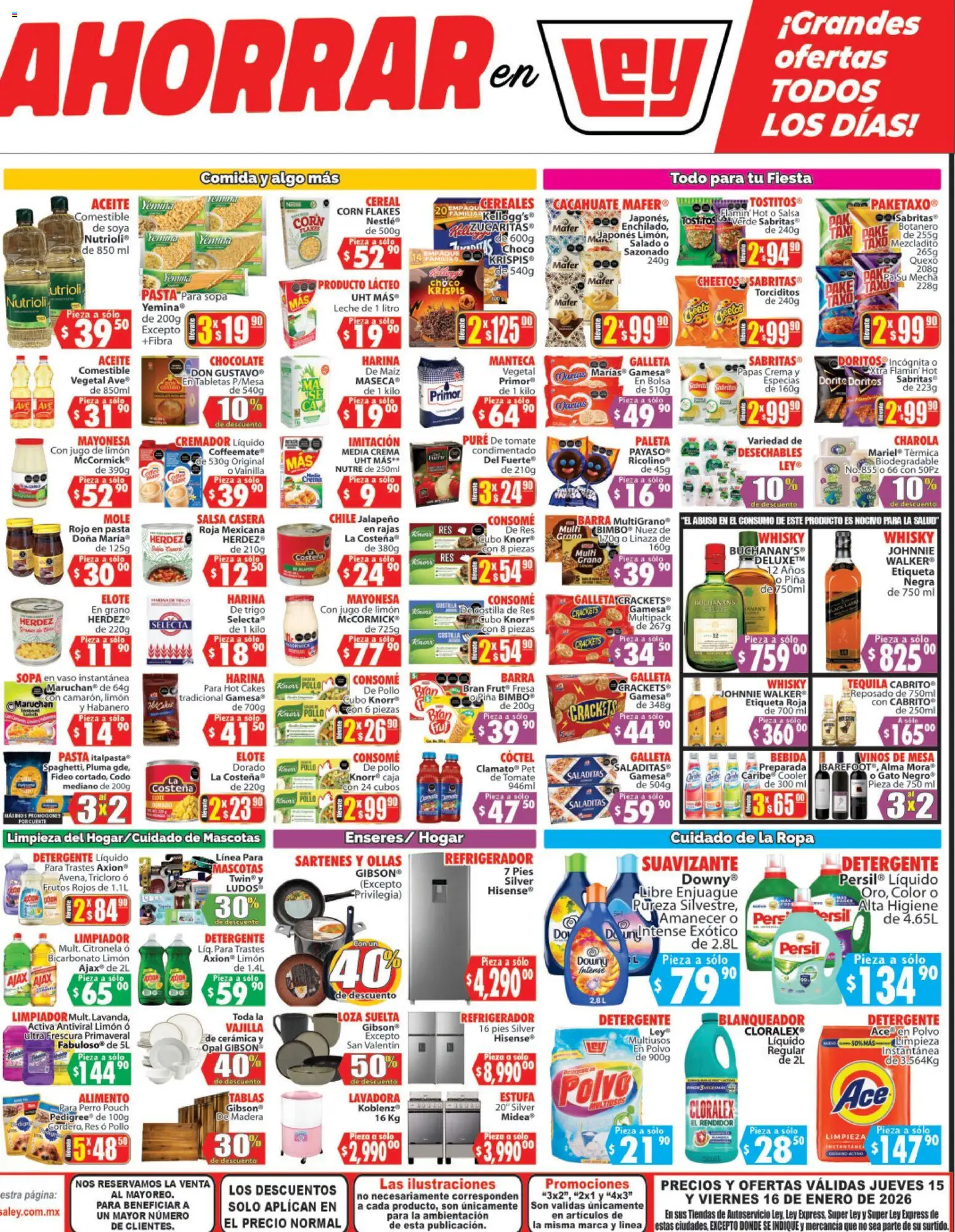 Nuevas ofertas de Casa Ley válidas en toda la República Mexicana desde el 15.01.2026. ¡Encuentra las mejores ofertas en Casa Ley folleto Autoservicio! | Página: 4 | Productos: Pollo, Detergente, Bolsa, Leche