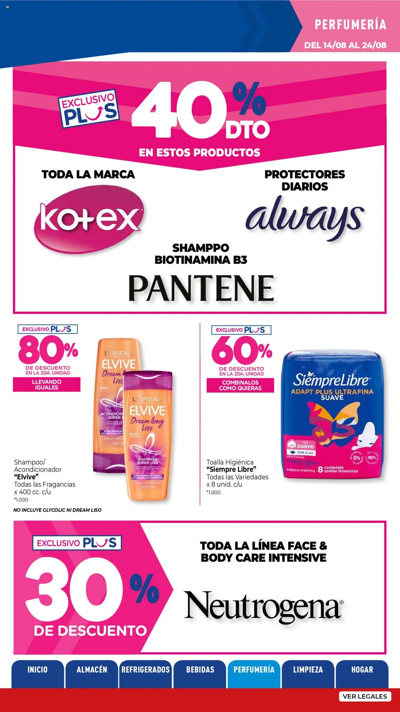 La Anonima - Insuperables │ válido desde el 14.08.2025 | Página: 26 | Productos: Toalla, Acondicionador, Cacao, Protectores diarios