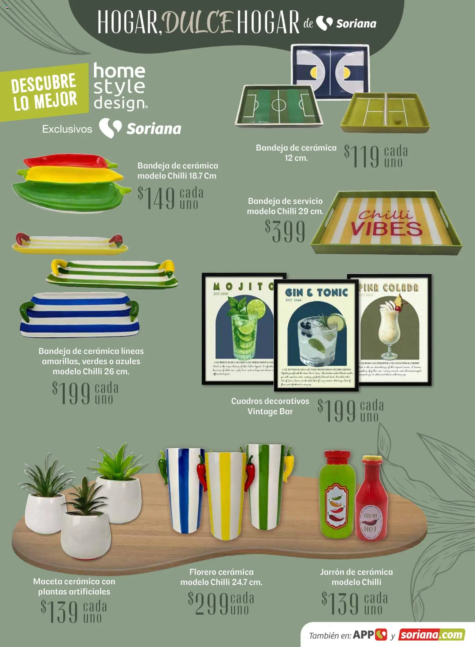 Nuevas ofertas de Soriana válidas en toda la República Mexicana desde el 15.04.2026. ¡Encuentra las mejores ofertas en Soriana Hogar Dulce Hogar Híper Nacional! | Página: 16 | Productos: Gin, Bandeja, Maceta, Florero