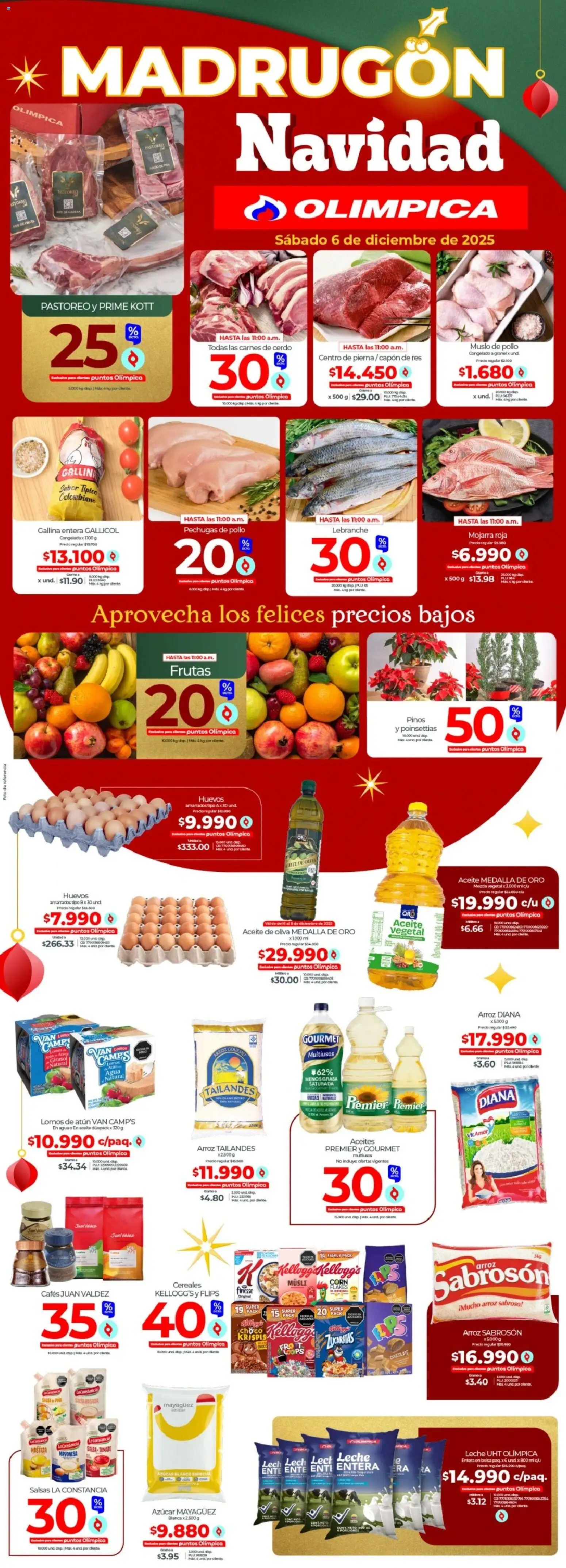 Olímpica revista - valida desde el 06.12.2025 | Página: 1 | Productos: Pollo, Atún, Bolsa, Leche