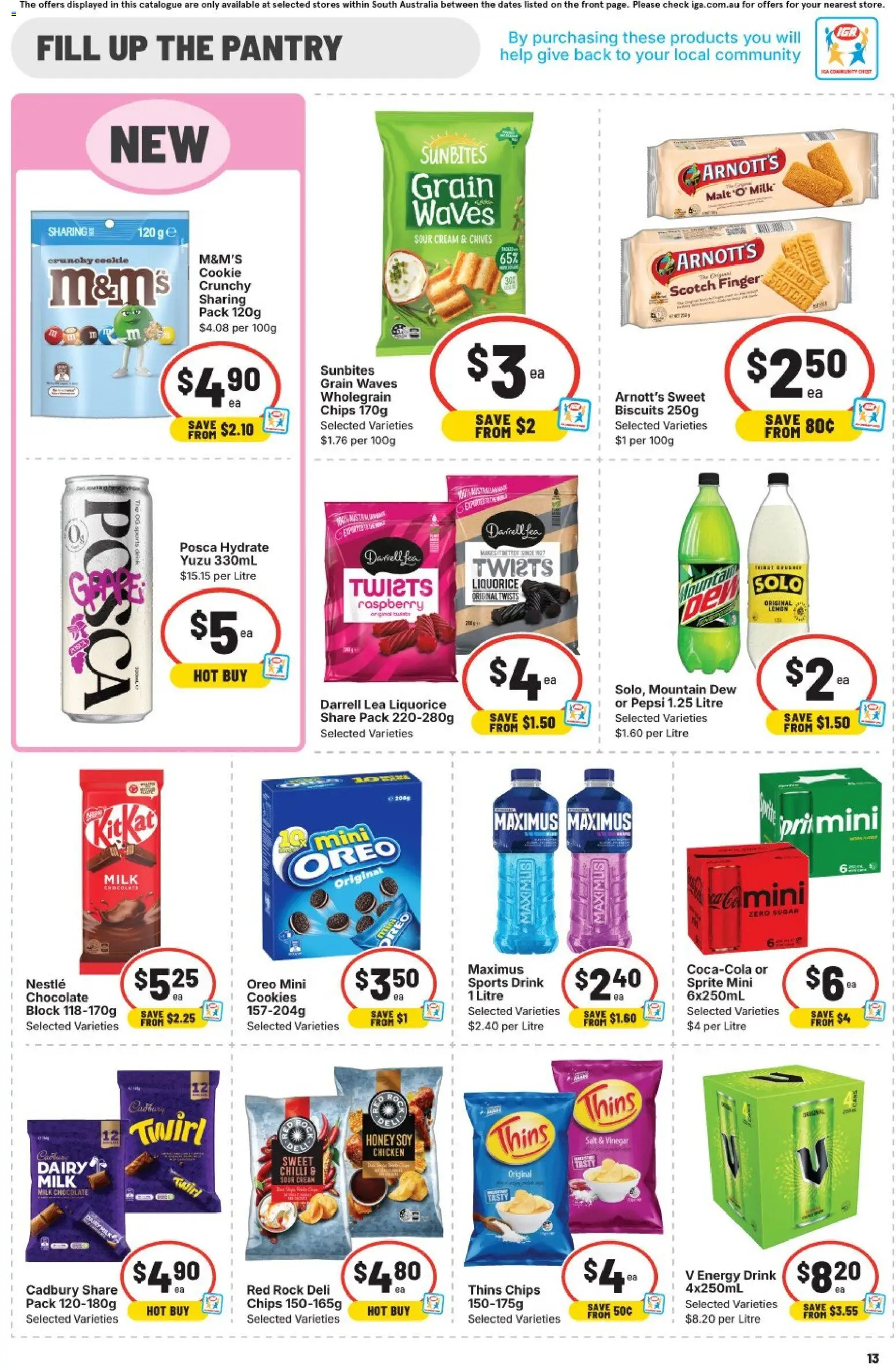 IGA catalogue - valid from 21.01.2026 | Page: 9 | Products: Chocolate, Honey, Chips, Biscuits