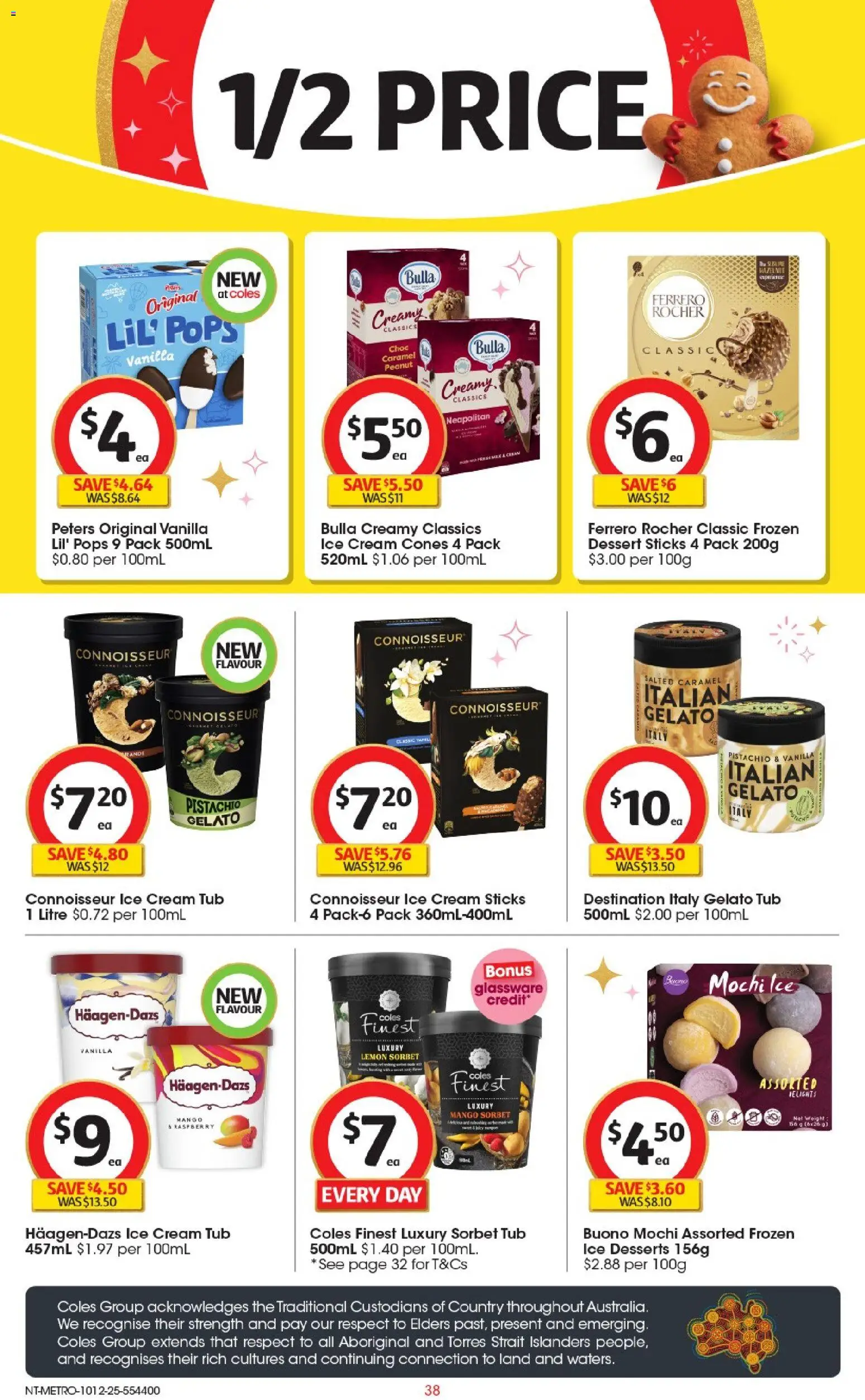 Coles catalogue - valid from 10.12.2025 | Page: 39 | Products: Ice cream, Lemon, Mango, Raspberry