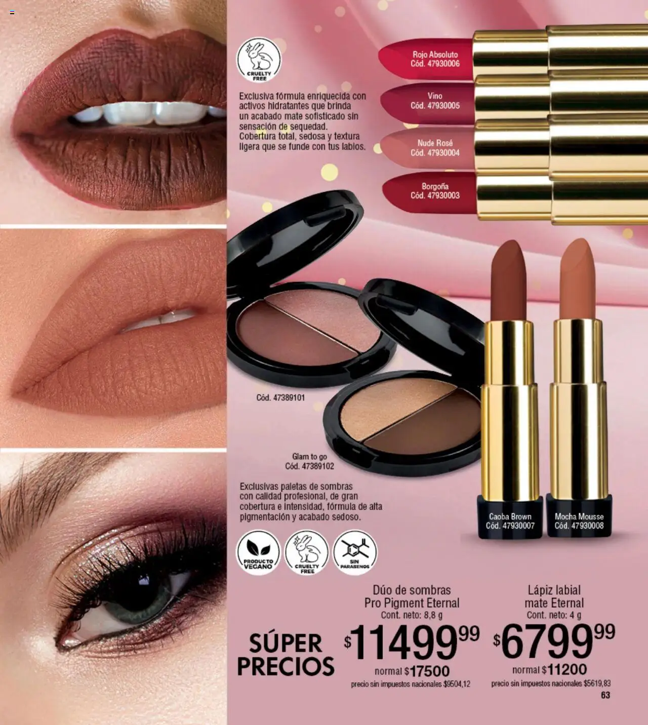 Millanel - Catálogo │ válido desde el 20.10.2025 | Página: 63 | Productos: Mate, Lápiz labial, Mousse, Vino