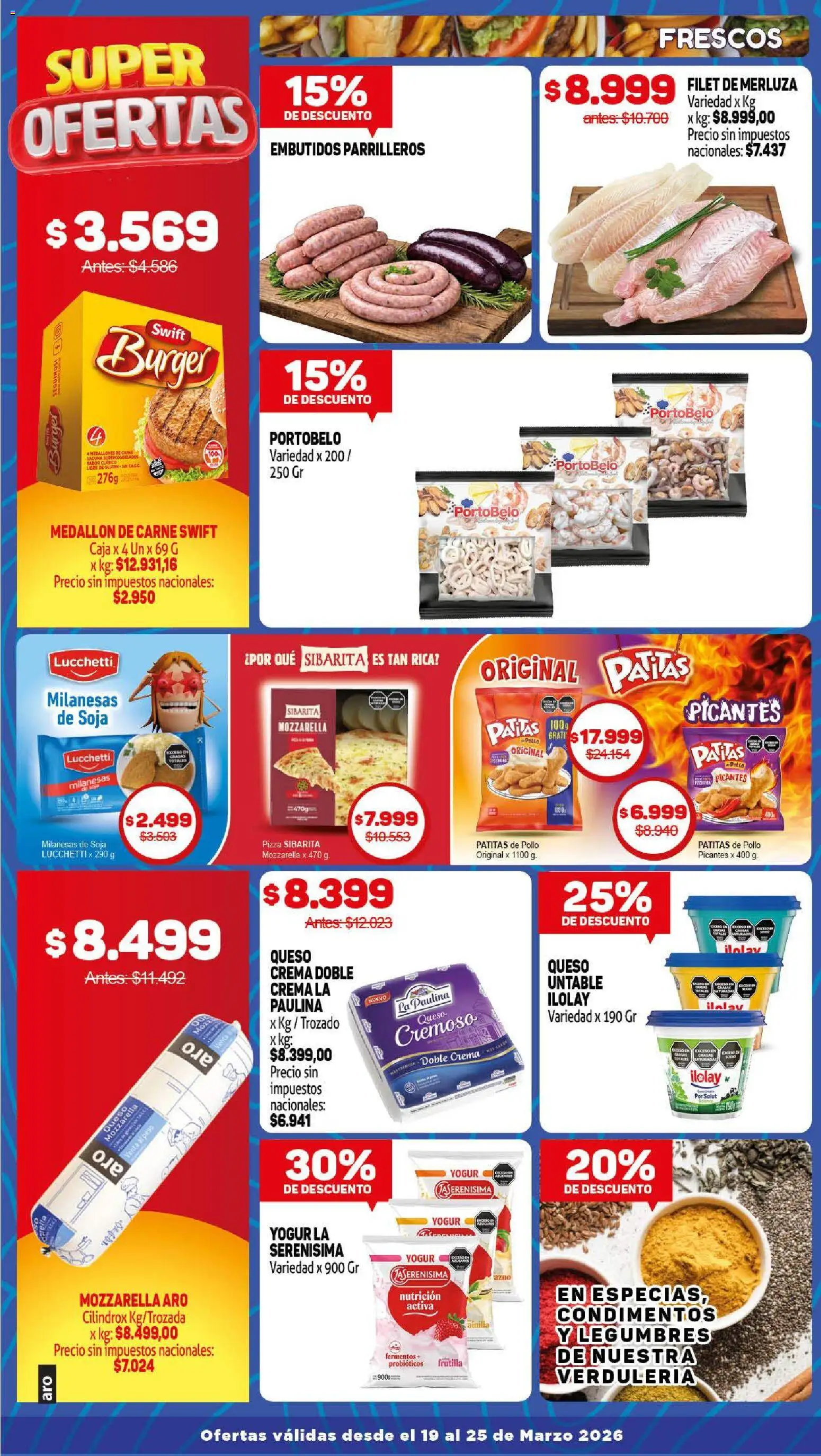 Makro ofertas │ válido desde el 19.03.2026 | Página: 2 | Productos: Pollo, Frutilla, Queso crema, Pizza