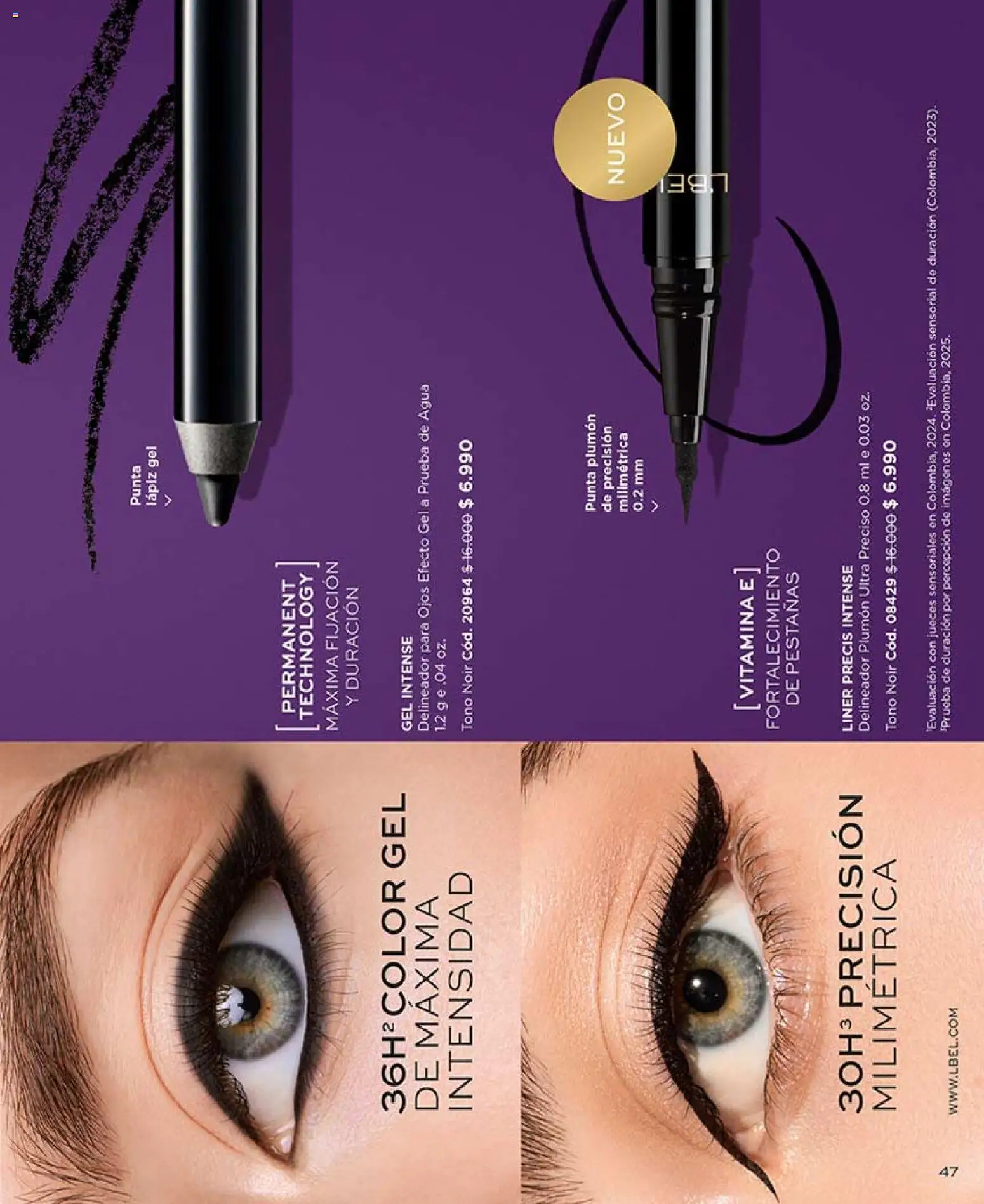 Catálogo L'Bel Campaña 5 │ válido desde el 01.03.2026 | Página: 47 | Productos: Agua, Delineador, Plumón