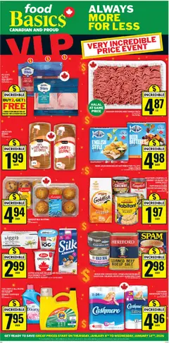 Preview of Food Basics weekly flyer / circulaire from shop Food Basics valid from 08.01.2026