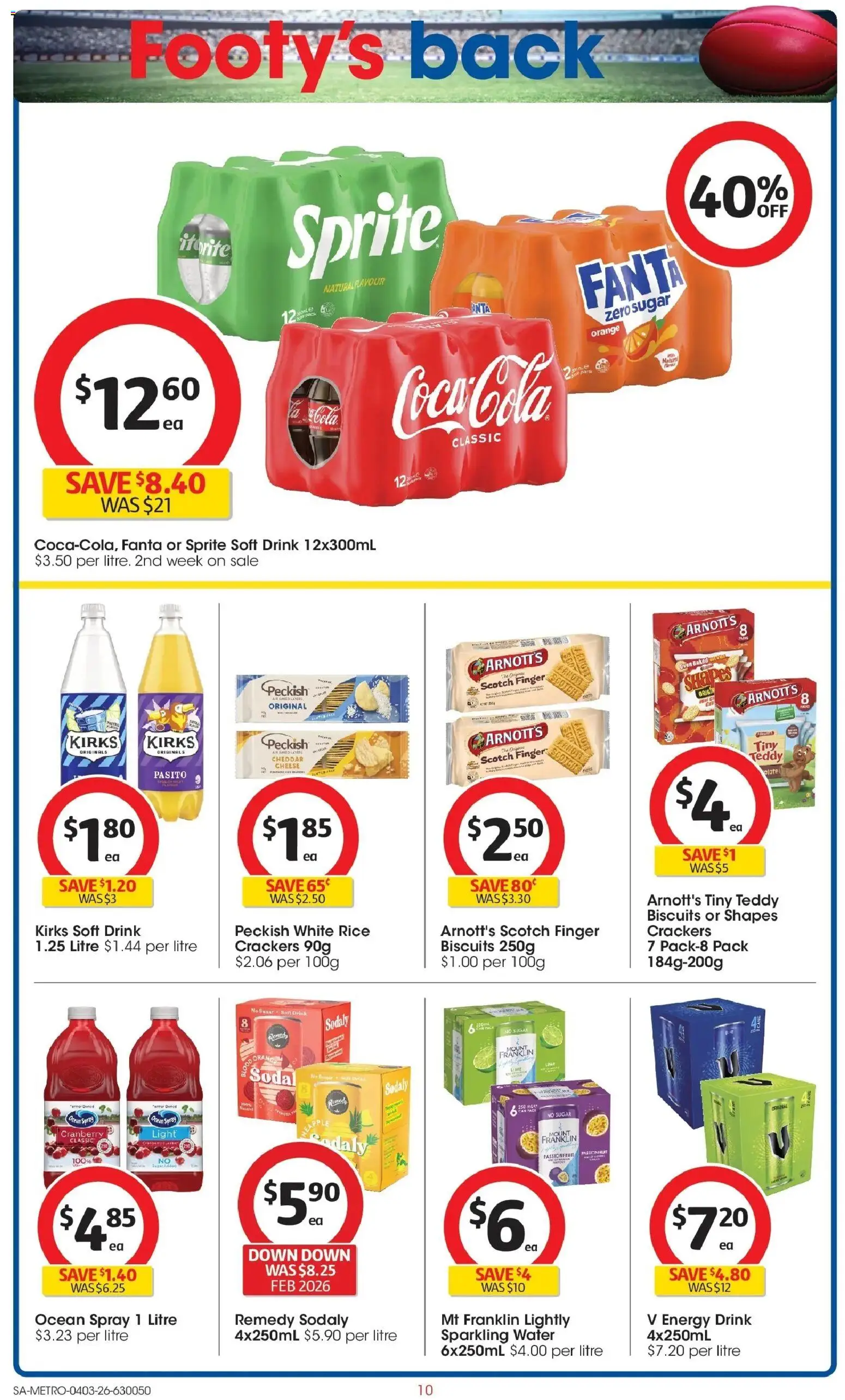 Coles catalogue - valid from 04.03.2026 | Page: 10 | Products: Light, Coca Cola, Biscuits, Sugar