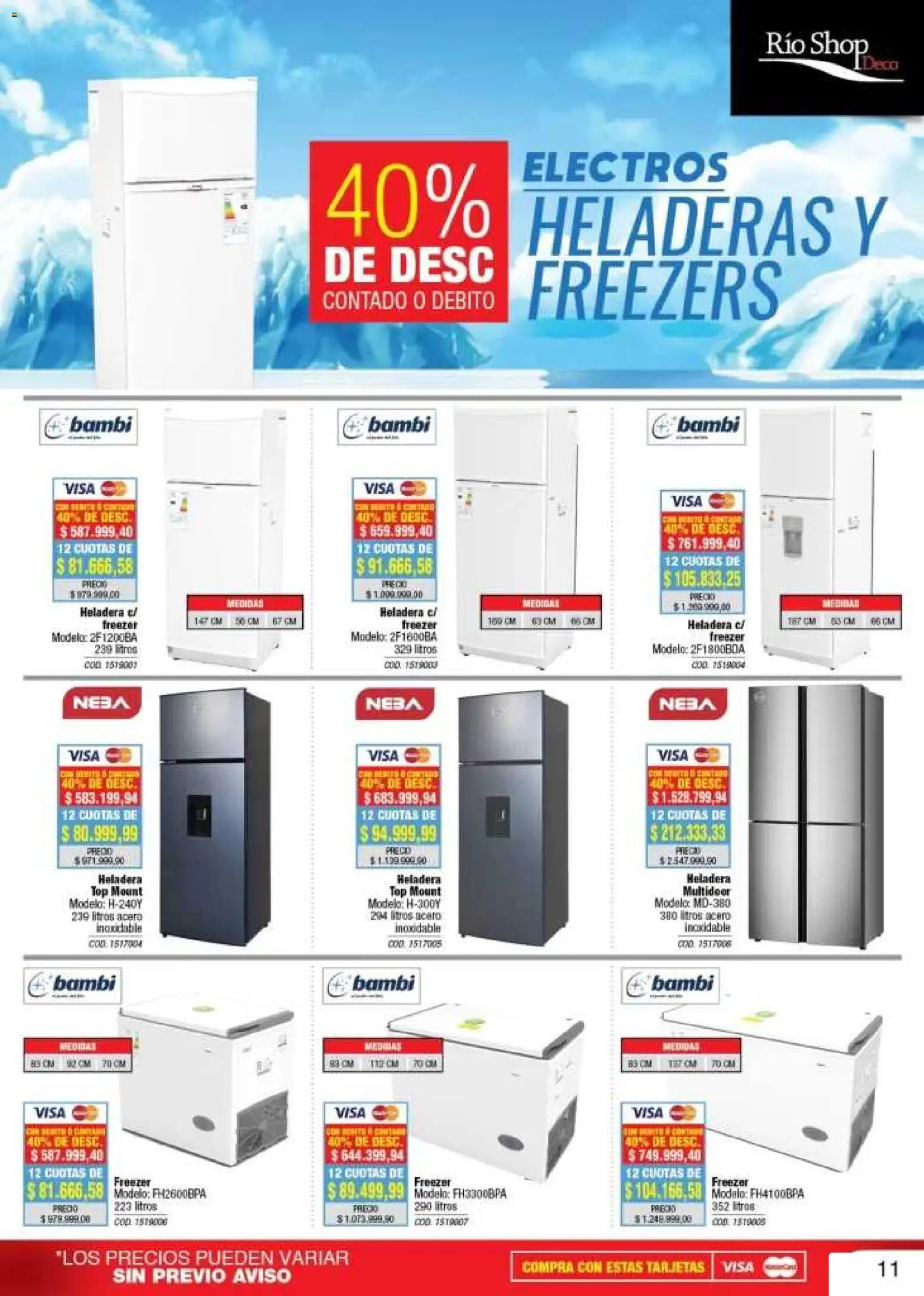 Río Shop Deco catálogo │ válido desde el 02.02.2026 | Página: 11 | Productos: Top, Heladera, Freezer