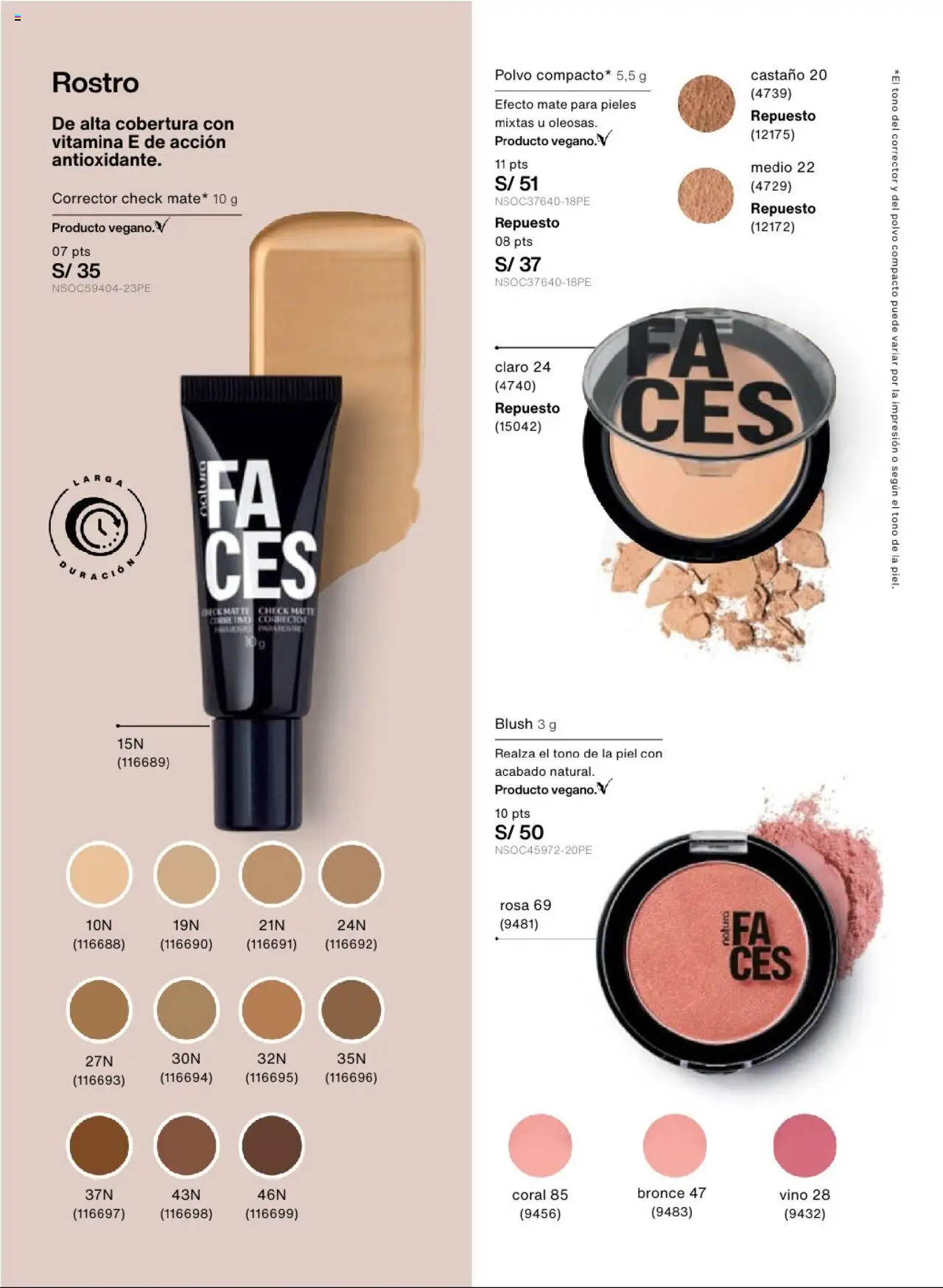 Catálogo Natura válido desde 13.08.2025 | Página: 53 | Productos: Vino, Corrector, Polvo