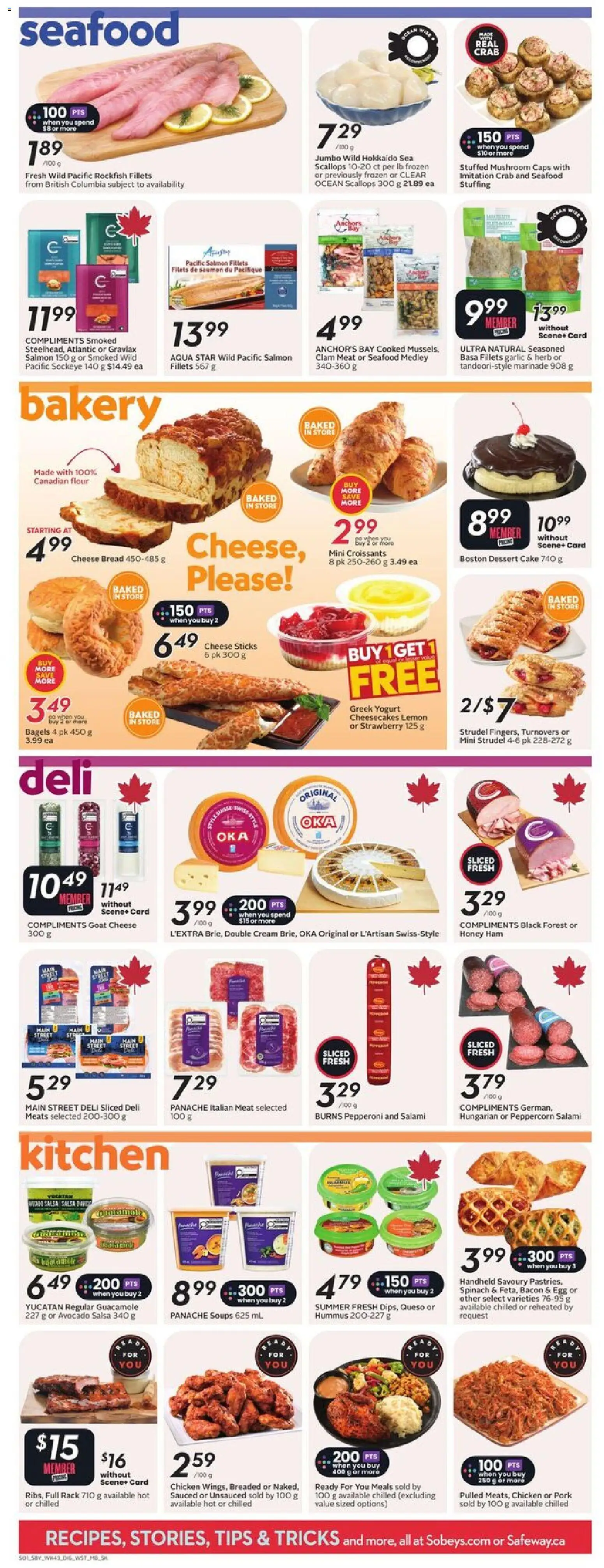 Safeway flyer valid from 19.02.2026 | Page: 9 | Products: Bakery, Cheese, Salami, Chicken