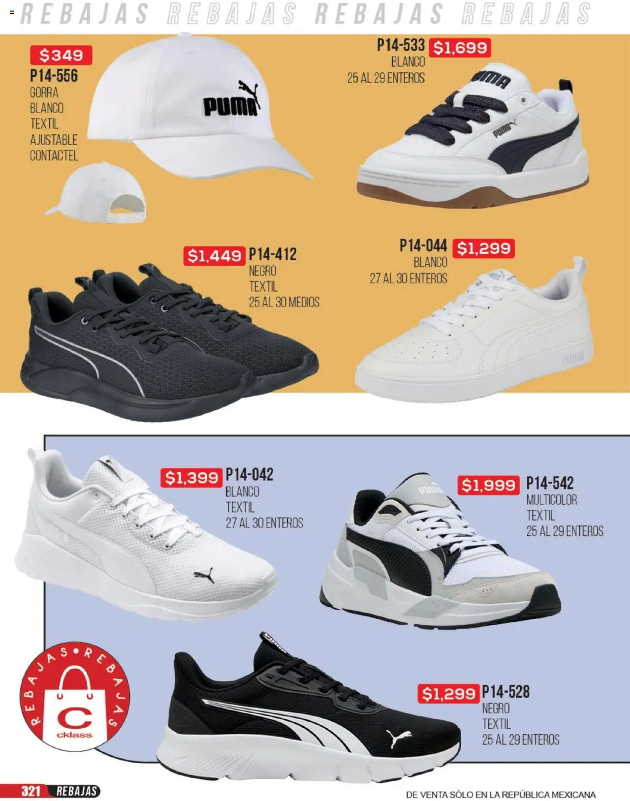 Nuevas ofertas de Cklass válidas en toda la República Mexicana desde el 23.06.2025. ¡Encuentra las mejores ofertas en Cklass catálogo Rebajas Sobre Calzado! | Página: 322 | Productos: Gorra