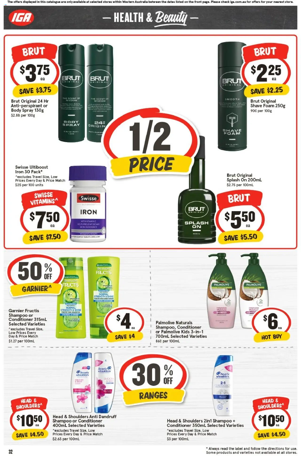 IGA catalogue - valid from 22.10.2025 | Page: 35 | Products: Shampoo, Conditioner, Antiperspirant, Tablets