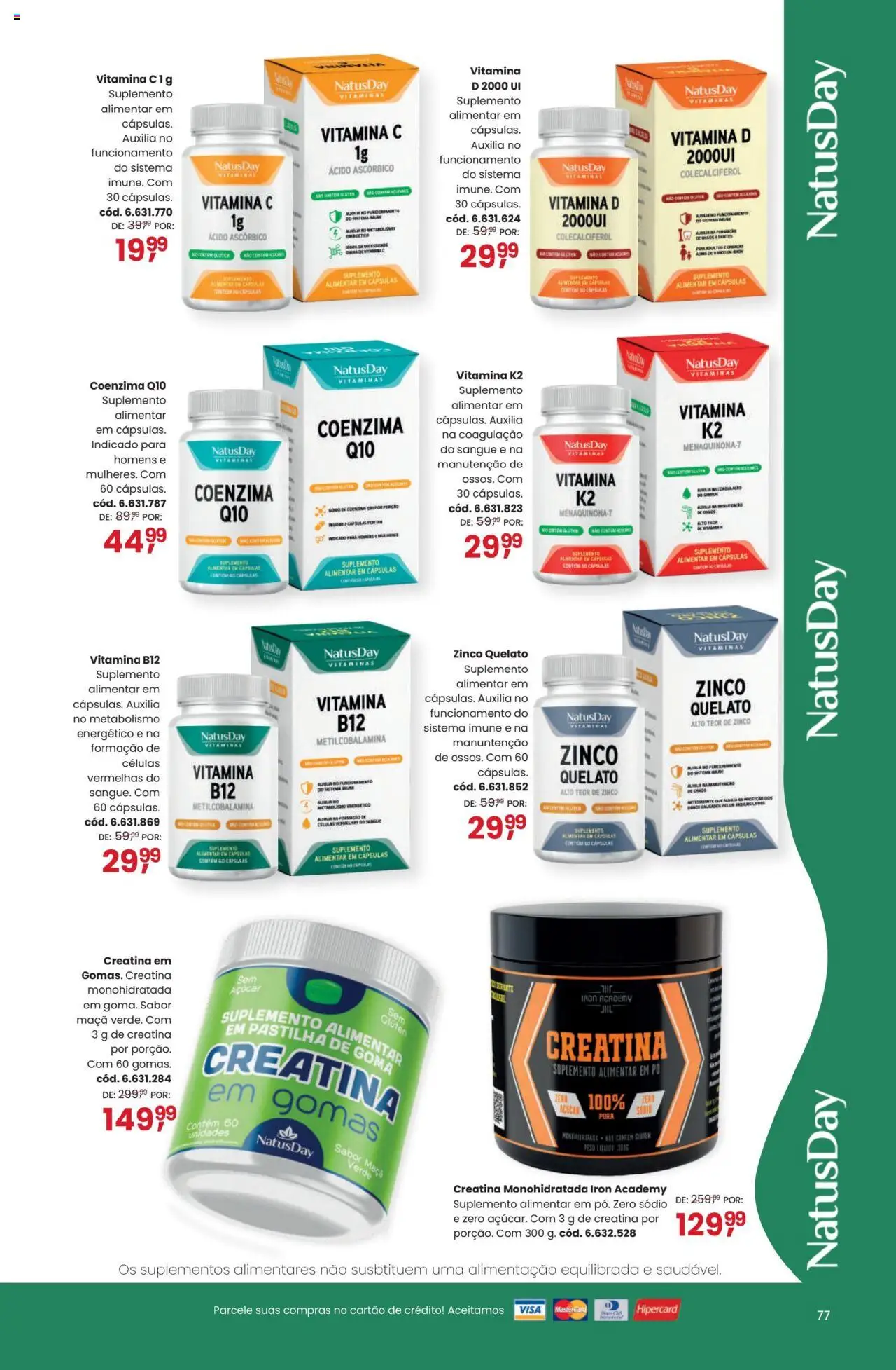 Quatro Estações Folheto - válido de 01.09.2025 | Página: 77 | Produtos: Energético, Coenzima, Suplementos, Vitamina c