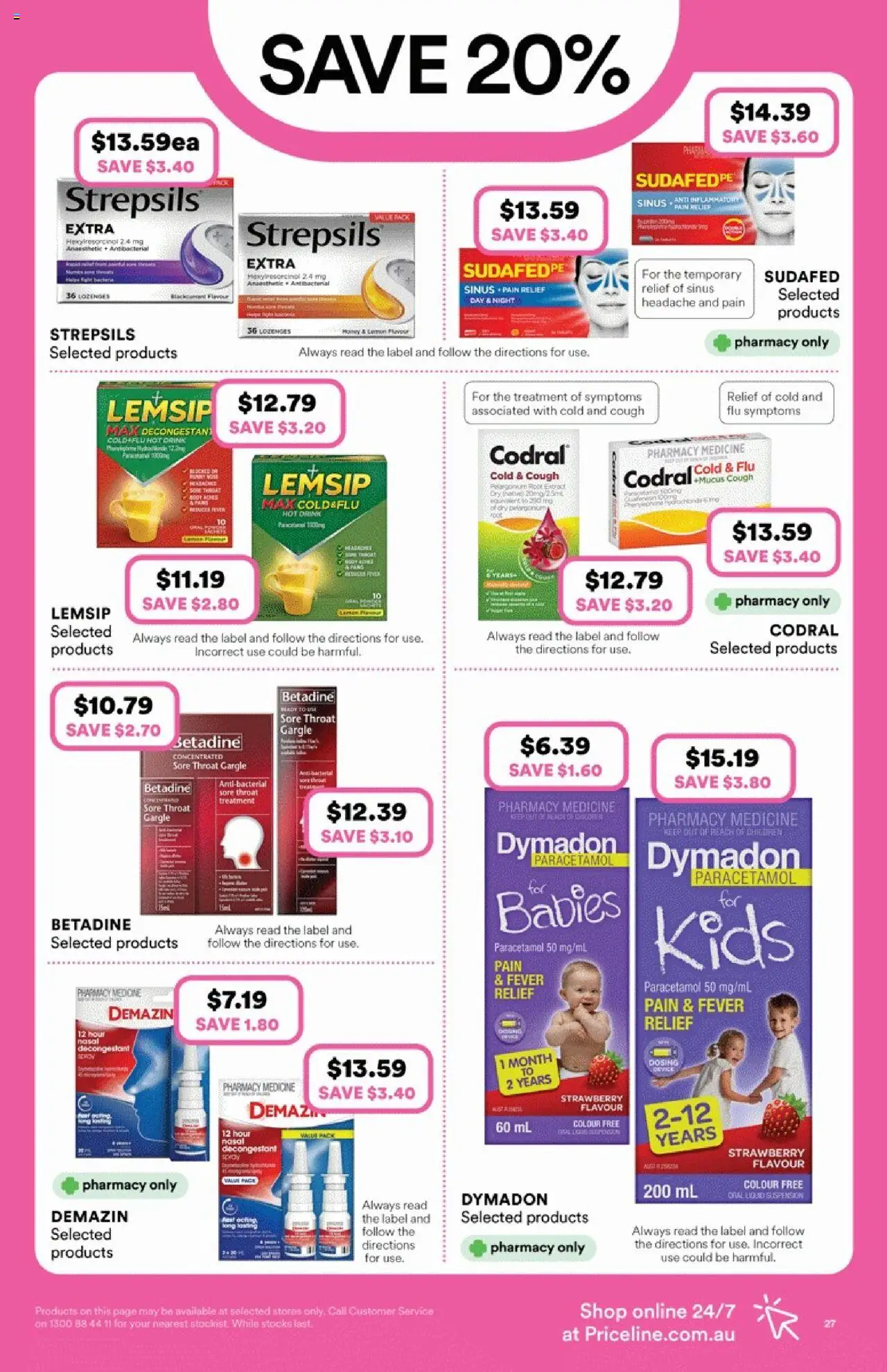 Priceline Pharmacy catalogue - valid from 14.08.2025 | Page: 27 | Products: Lemon, Sinus, Treatment, Pain relief