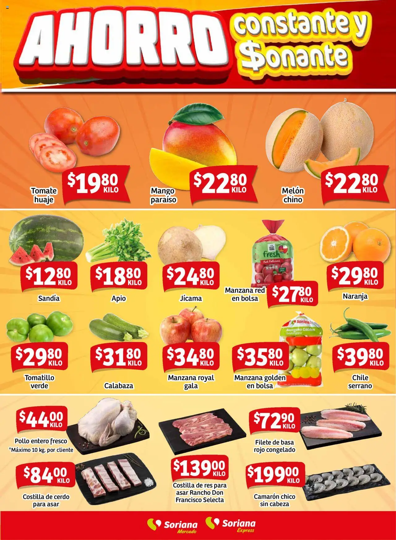 Nuevas ofertas de Soriana válidas en toda la República Mexicana desde el 22.08.2025. ¡Encuentra las mejores ofertas en Soriana - Fin de Semana Mercado: Tamaulipas! | Página: 6 | Productos: Pollo, Mango, Cerdo, Res