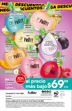 Vista previa de Fuller campaña 21 2026, nuevo folleto de la tienda, válido en México a partir del 21.01.2026 | Página: 220 | Productos: Melón, Durazno, Esencias, Teléfono