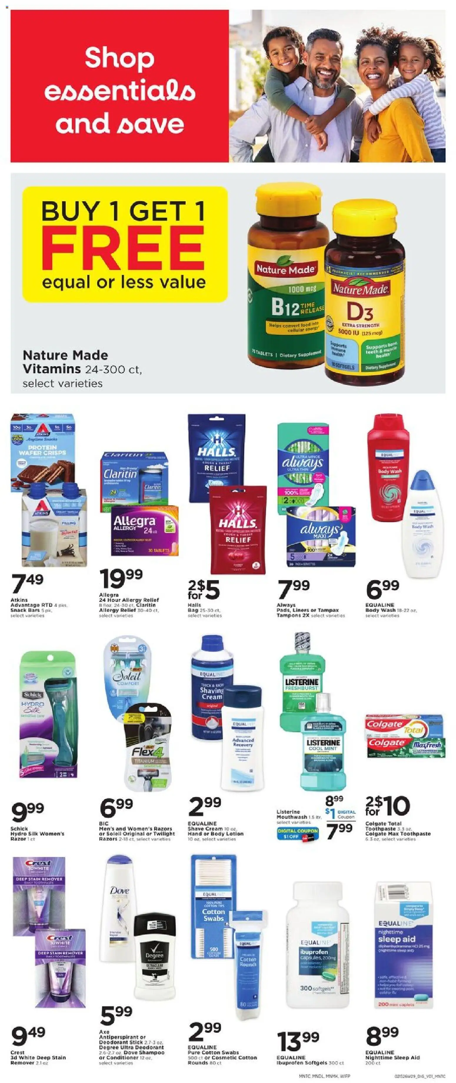 Cub Foods Weekly Ad - valid from 15.02.2026 | Page: 9 | Products: Shampoo, Conditioner, Antiperspirant, Bag