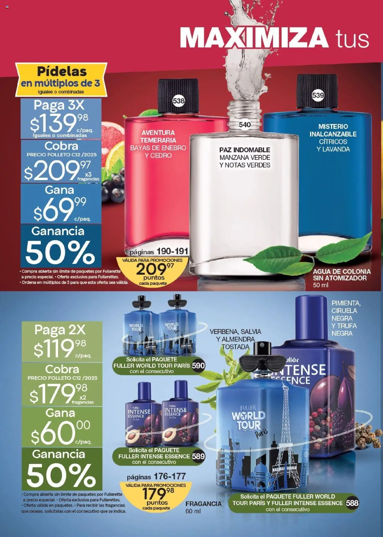 Nuevas ofertas de Fuller válidas en toda la República Mexicana desde el 17.09.2025. ¡Encuentra las mejores ofertas en Fuller - Revista Gana Más C12! | Página: 30 | Productos: Manzana, Agua, Almendra, Fragancia