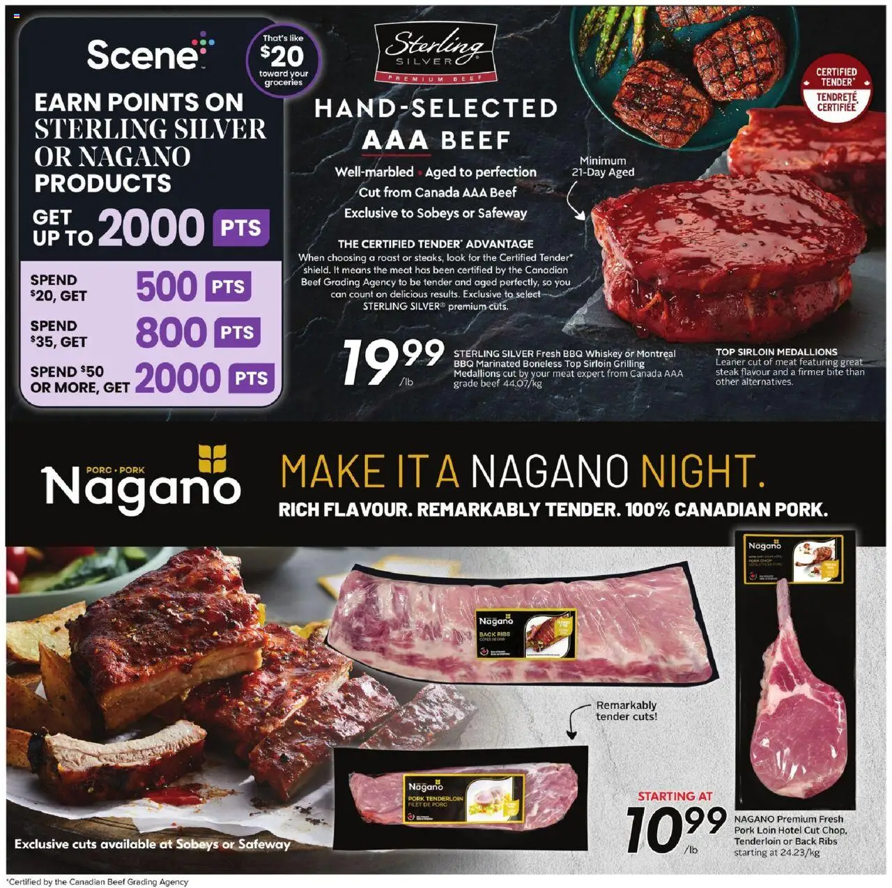 Safeway flyer valid from 11.09.2025 | Page: 18 | Products: Beef, Whiskey, Pork