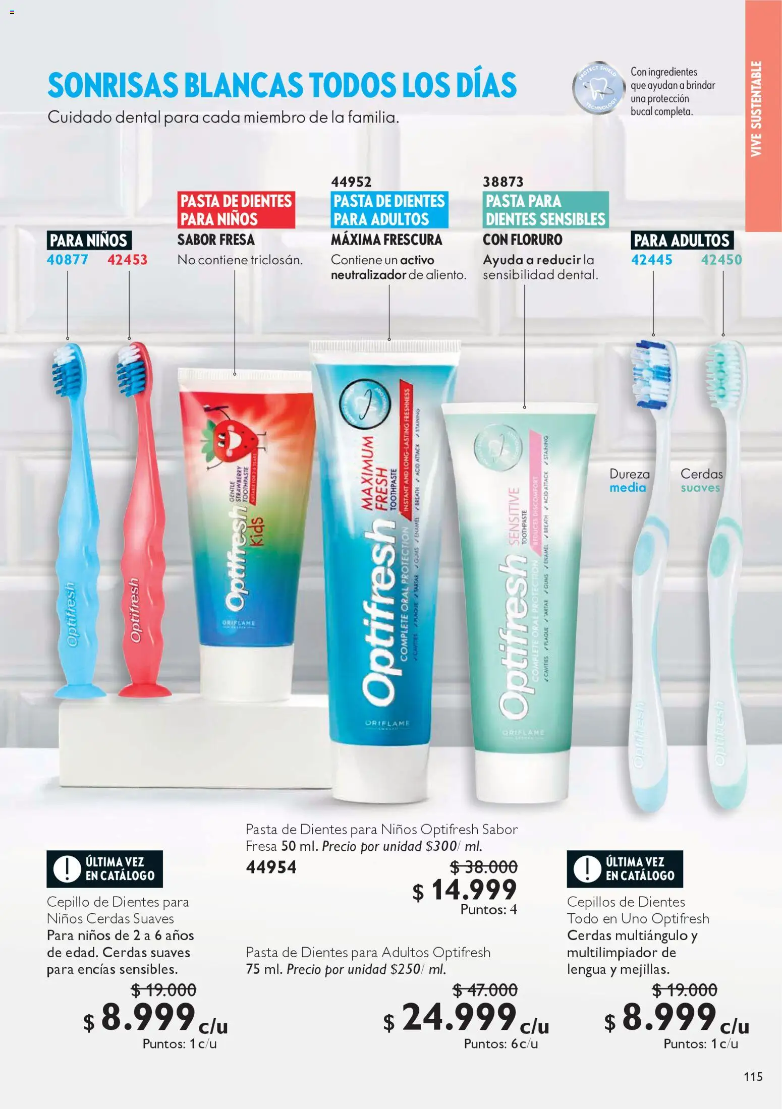 Oriflame revista - valida desde el 06.12.2025 | Página: 115 | Productos: Pasta, Fresa, Cepillo, Cepillo de dientes