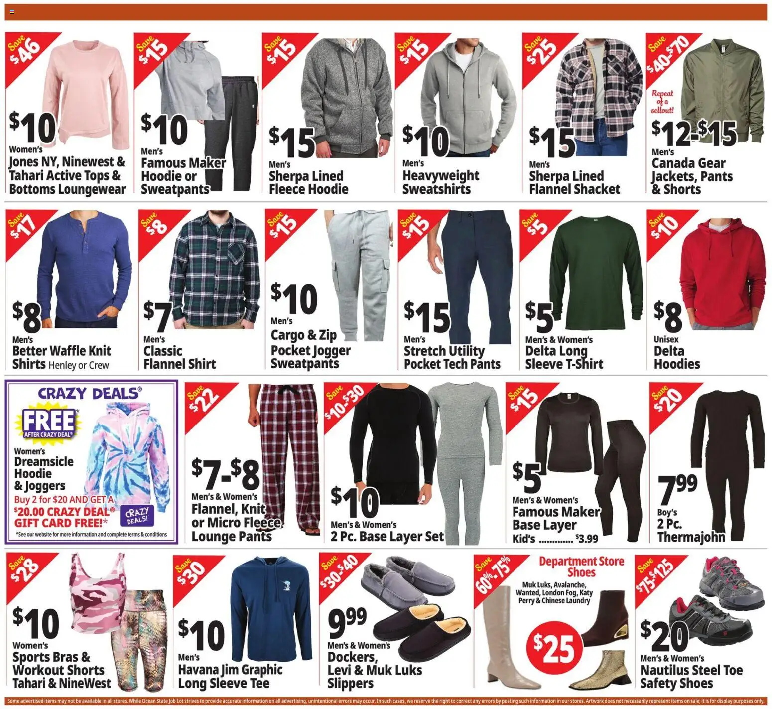 Ocean State Job Lot Weekly Ad - valid from 20.11.2025 | Page: 4 | Products: Shirt, Hoodie, Pants, Shorts