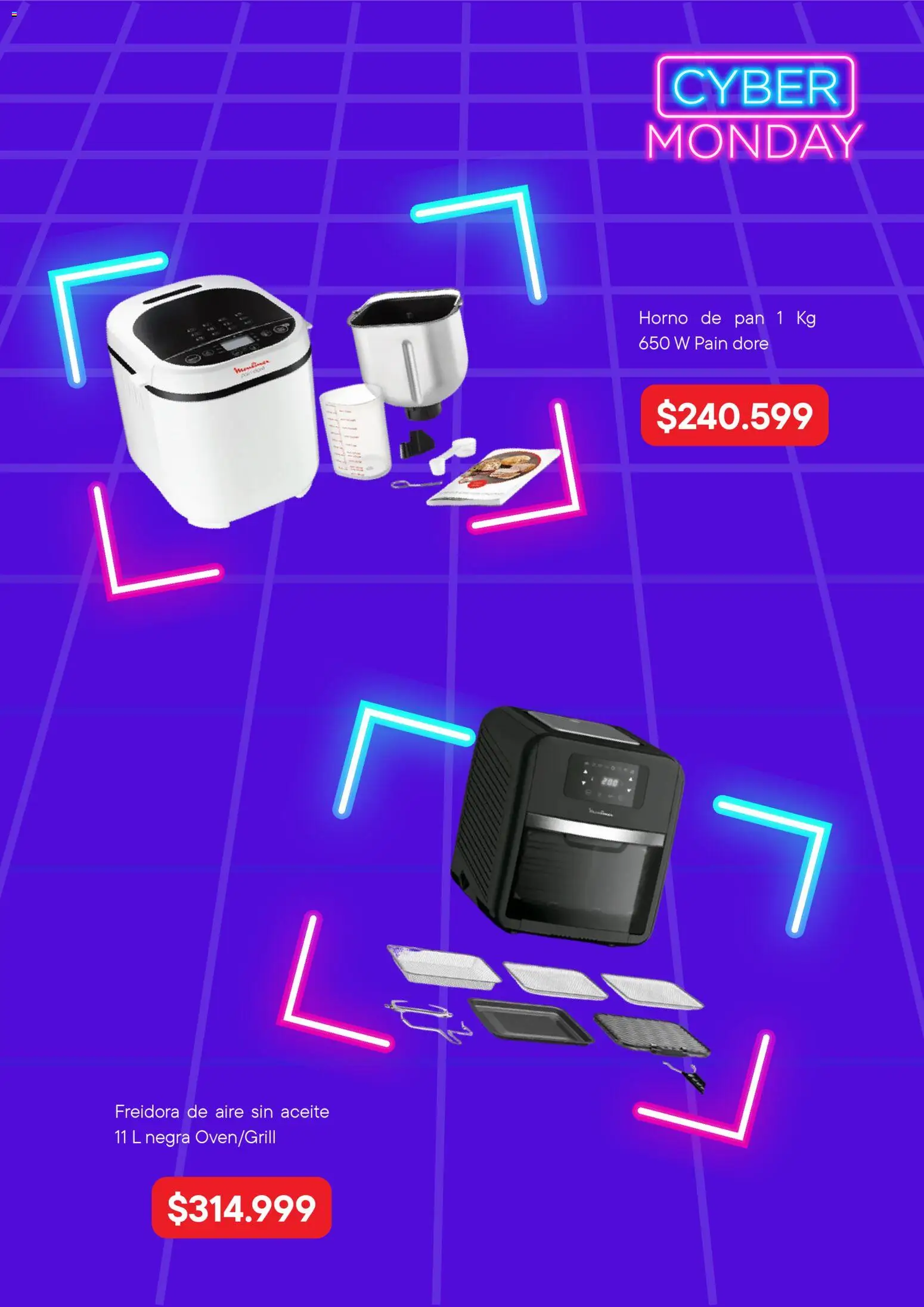 Sodimac Cyber Monday │ válido desde el 03.11.2025 | Página: 3 | Productos: Horno, Aceite, Freidora de aire, Pan