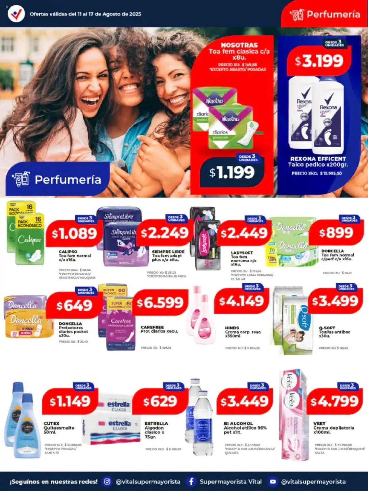 Vital ofertas │ válido desde el 11.08.2025 | Página: 4 | Productos: Algodón, Toallas, Crema depilatoria, Crema