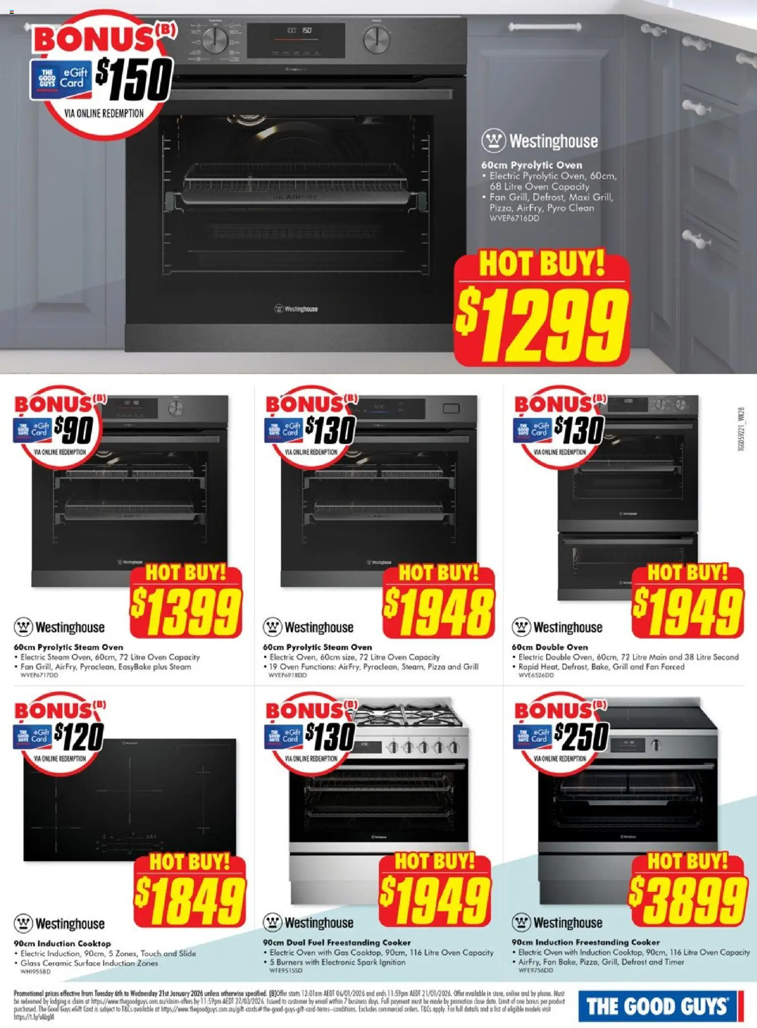 The Good Guys catalogue - valid from 05.01.2026 | Page: 3 | Products: Oven, Timer, Grill, Fan