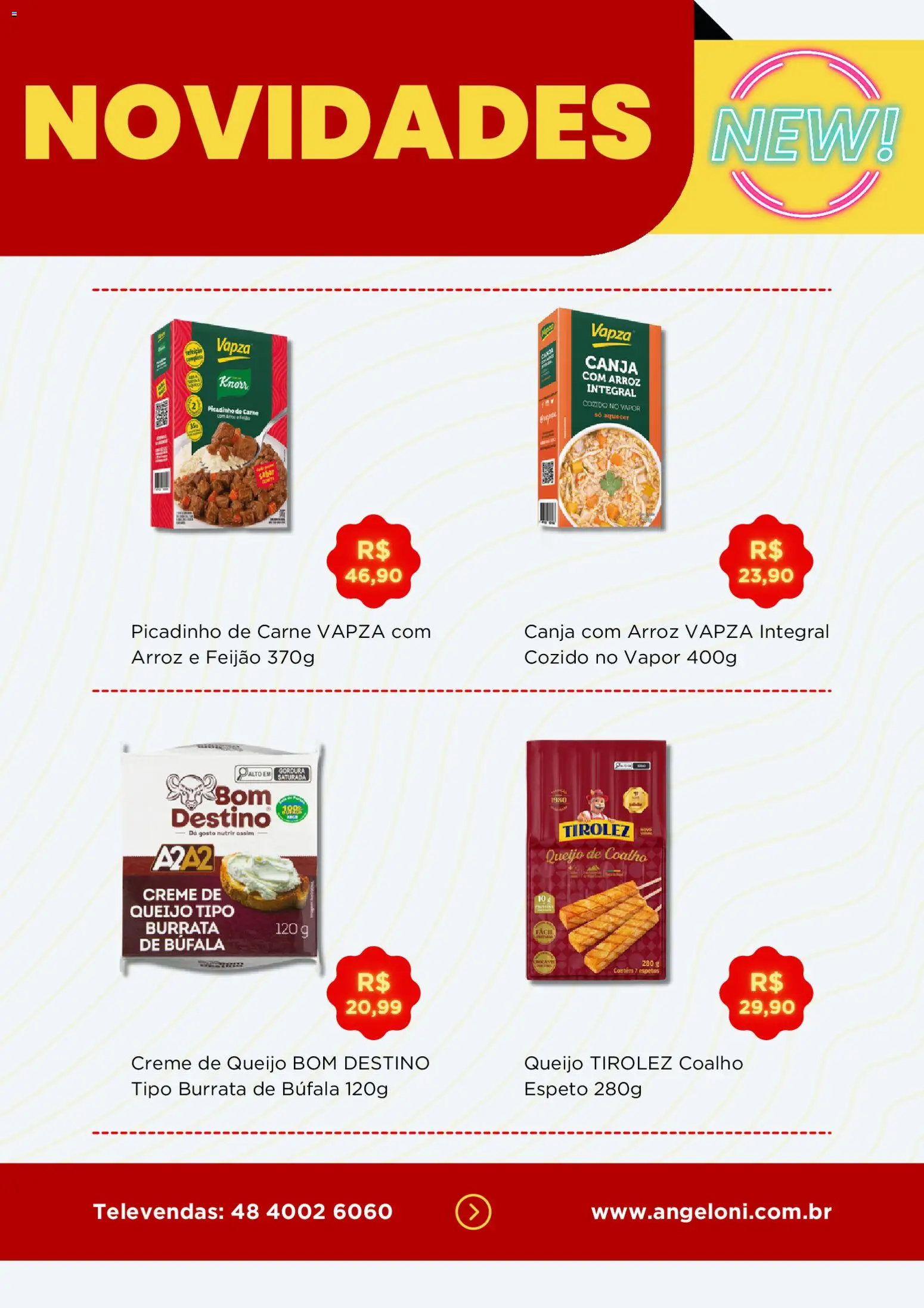 Angeloni Folheto - válido de 22.01.2026 | Página: 4 | Produtos: Feijão, Queijo, Carne, Creme