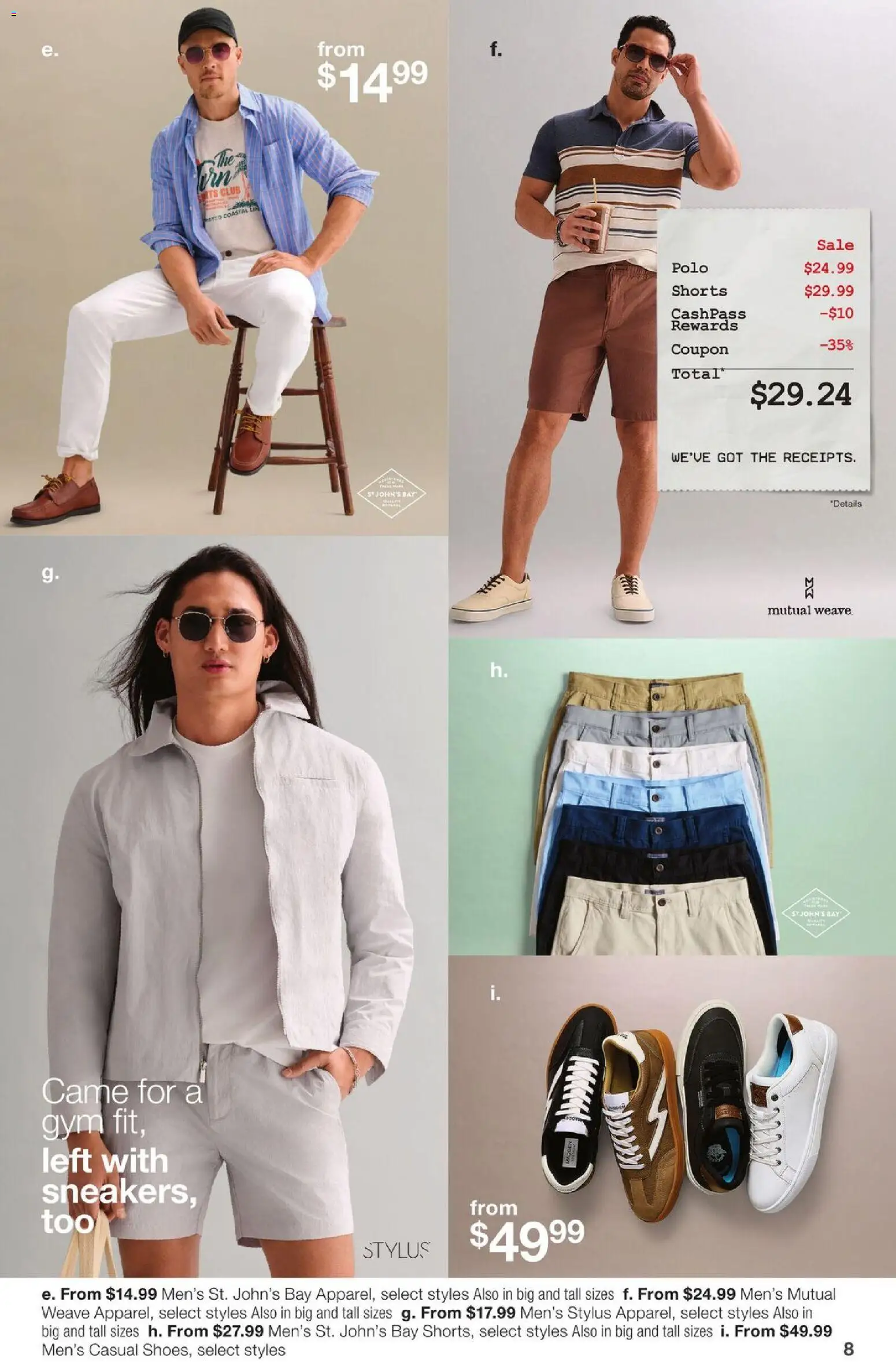 JCPenney Spring Fashion - valid from 16.03.2026 | Page: 8 | Products: Shorts, Stylus