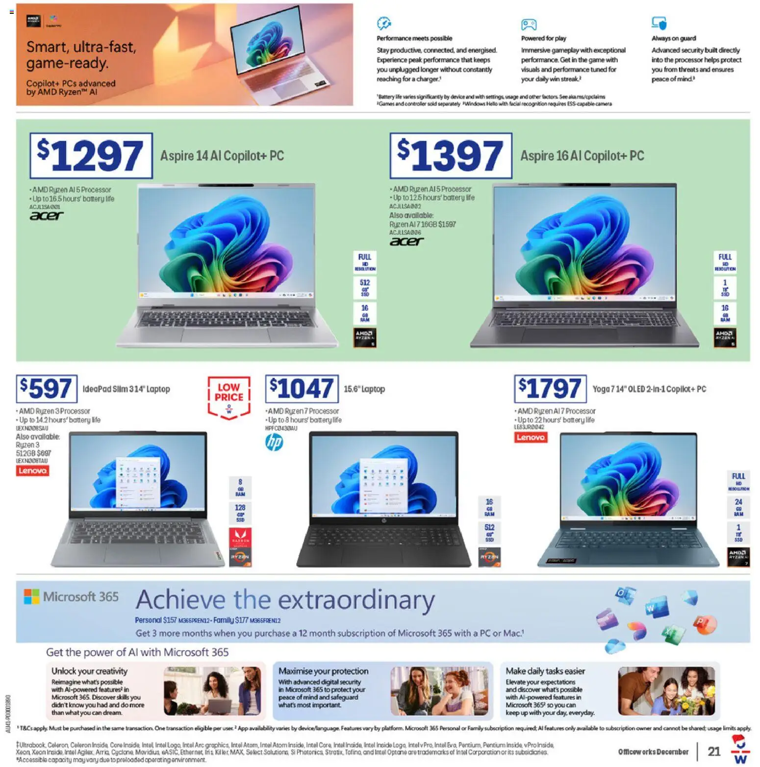 Officeworks catalogue - valid from 04.12.2025 | Page: 21 | Products: Battery, Digital, Device, Pc