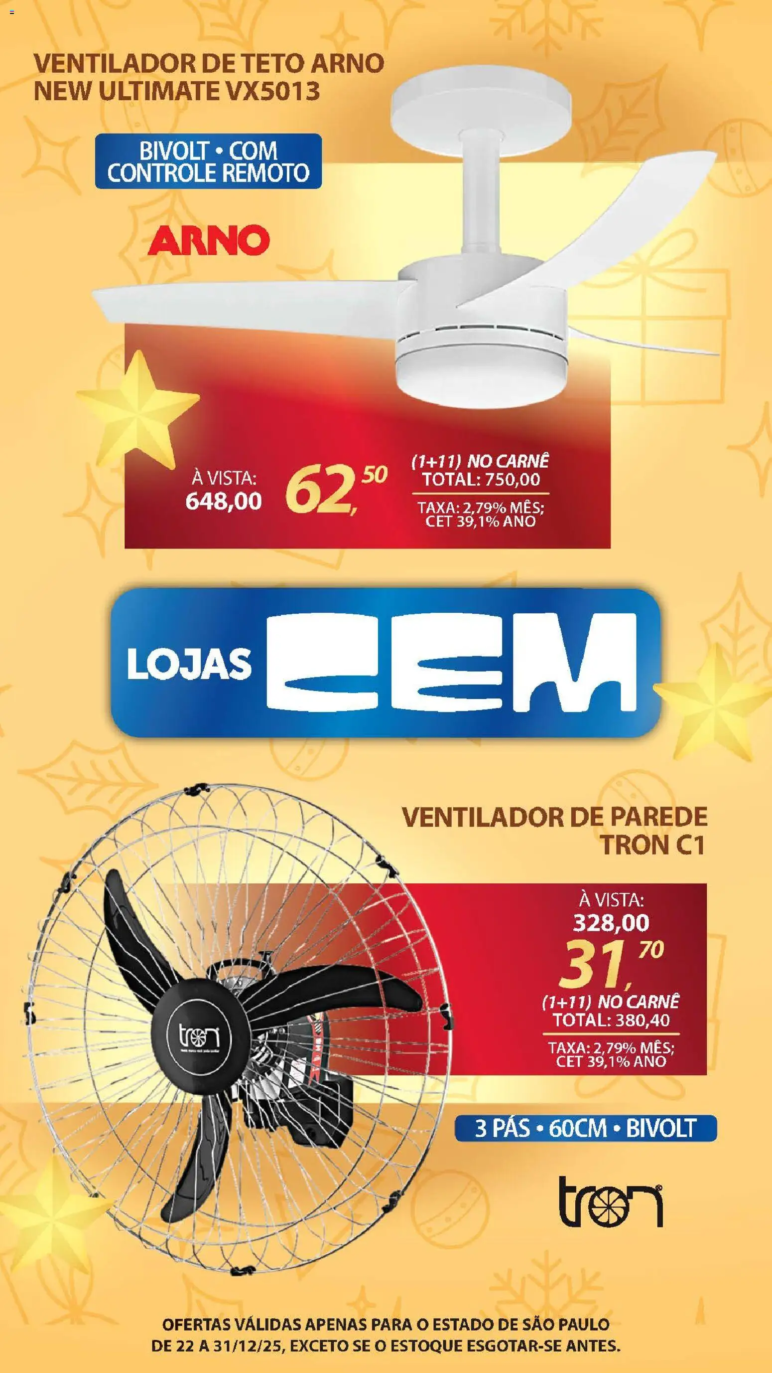 Lojas Cem Folheto - válido de 22.12.2025 | Página: 118 | Produtos: Ventilador, Carne