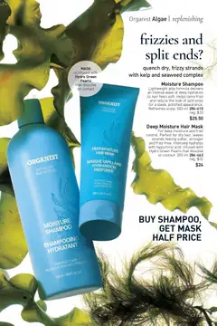 Preview of Moisture Shampoo, Lightweight jelly formula delivers an intense wave of deep hydration so hair feels soft. Helps tame frizz and reduce the look of split ends for a sleek, polished appearance. Refreshes scalp. 500 ml from shop Avon valid from 26.03.2026 | Page: 27 | Products: Shampoo, Hair mask, Mask