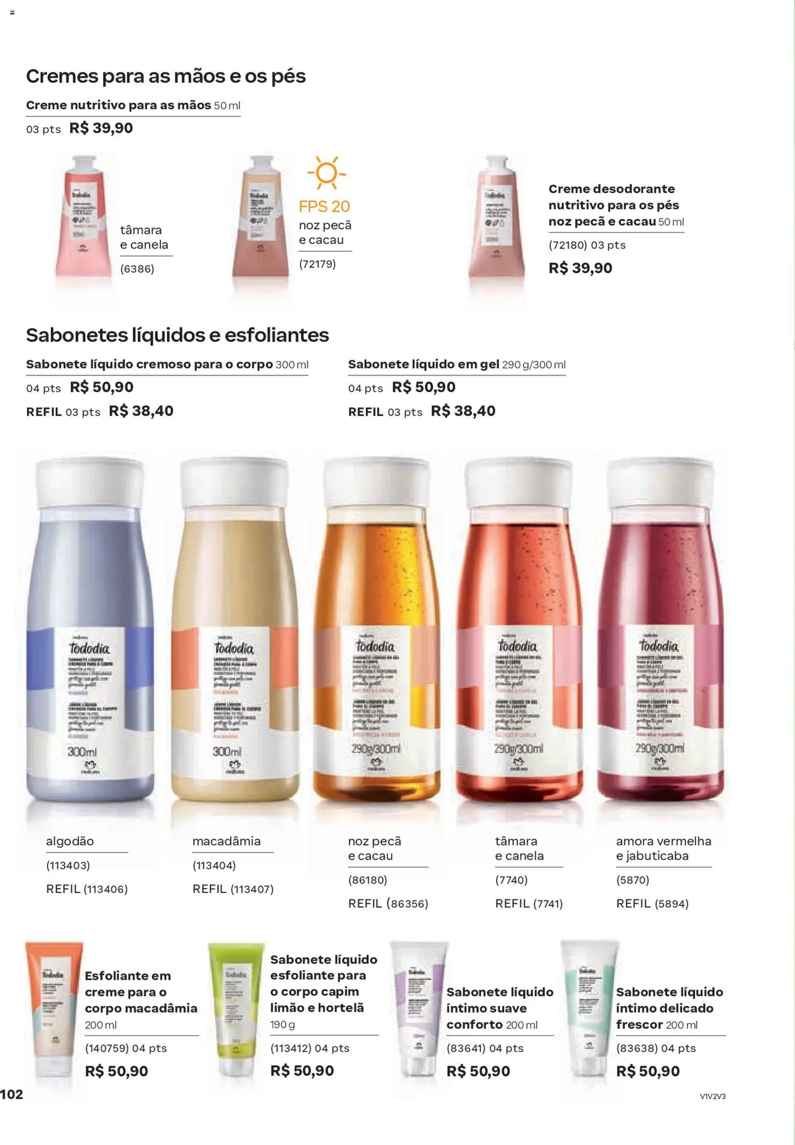 Natura Folheto - válido de 13.01.2026 | Página: 102 | Produtos: Hortelã, Desodorante, Algodão, Sabonete líquido