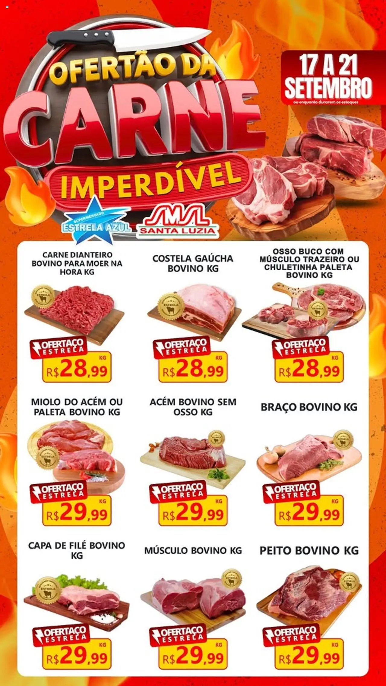 Estrela Azul Folheto - válido de 17.09.2025 | Página: 1 | Produtos: Acém, Carne