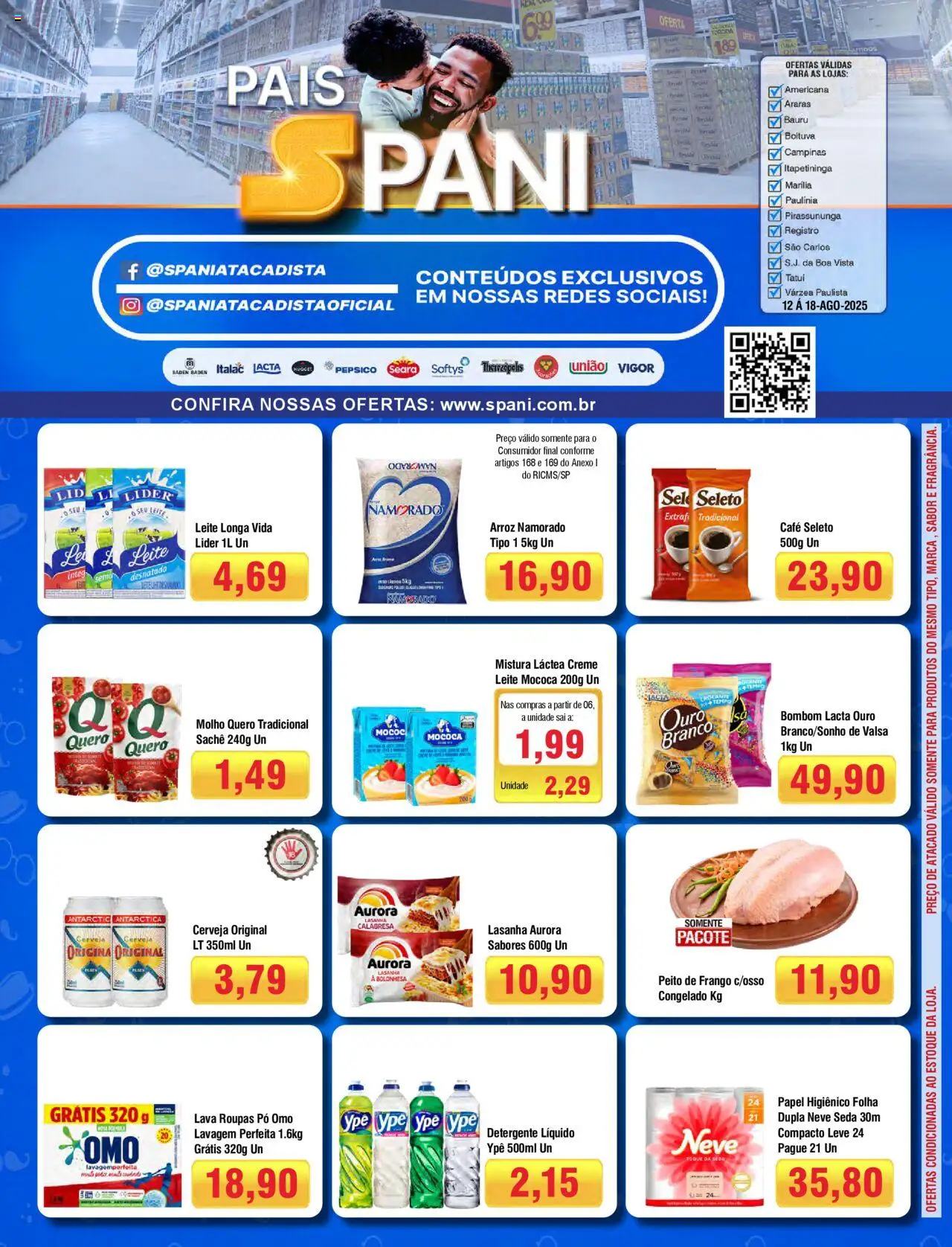 Spani Atacadista Folheto - válido de 12.08.2025 | Página: 1 | Produtos: Pó, Leite, Café, Creme