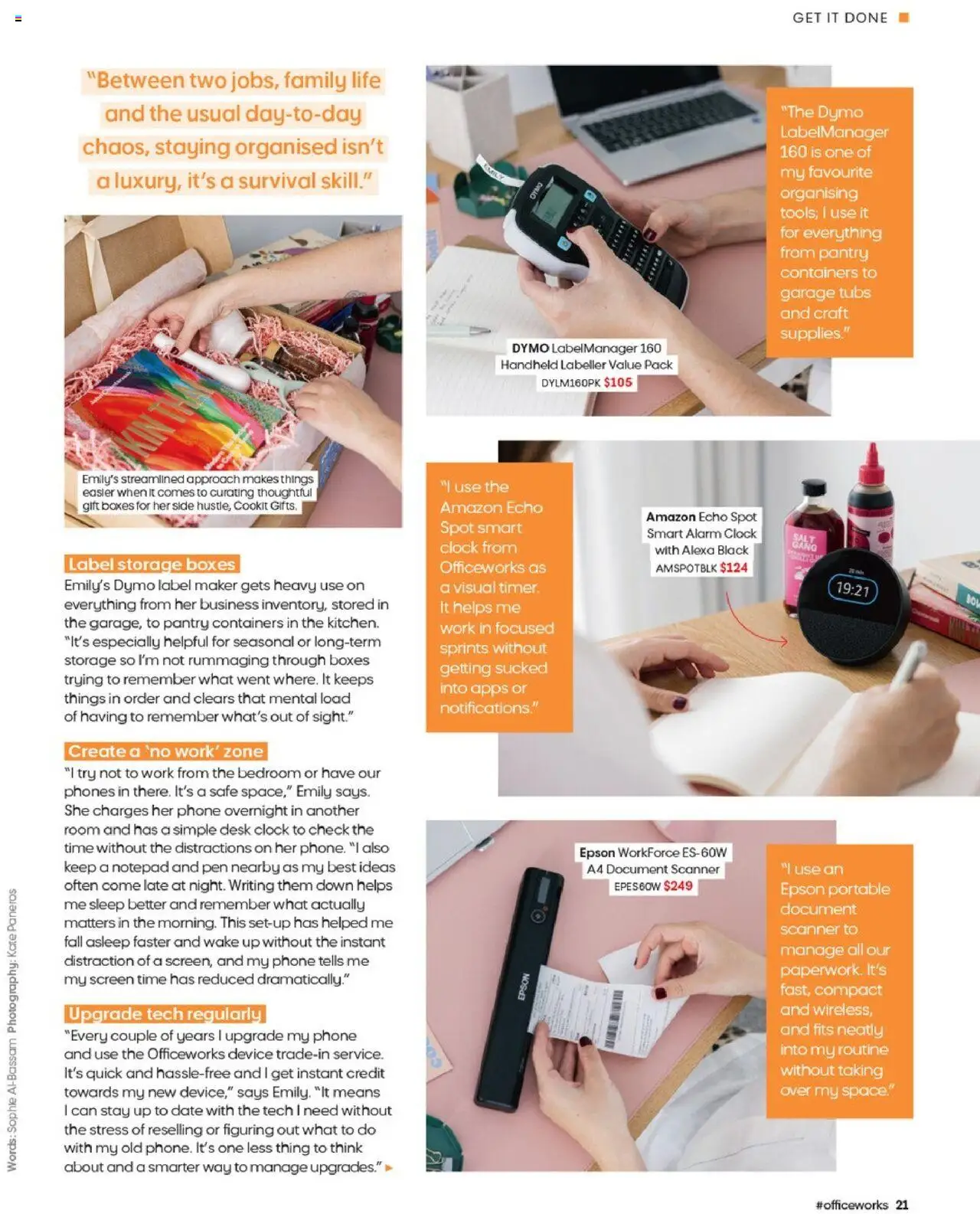 Officeworks catalogue - valid from 13.08.2025 | Page: 22 | Products: Phone, Alarm clock, Portable, Screen