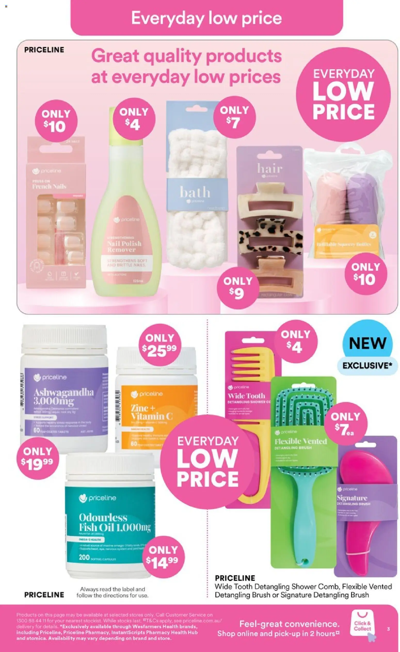 Priceline Pharmacy catalogue - valid from 05.03.2026 | Page: 3 | Products: Bath, Oil, Polish, Vitamin