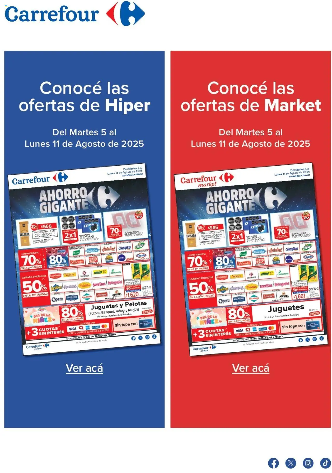 Carrefour ofertas - CABA │ válido desde el 05.08.2025 | Página: 1 | Productos: Mate, Jamón cocido, Harina, Ketchup