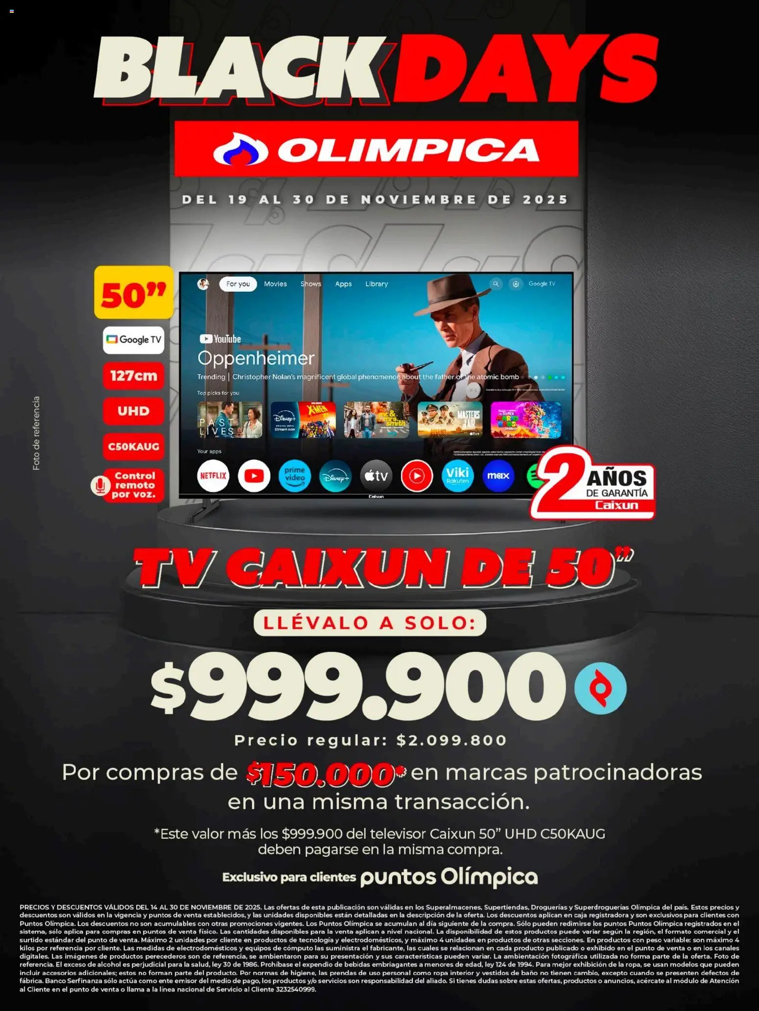 Olímpica revista - valida desde el 19.11.2025 | Página: 1 | Productos: Video, Peso, Ropa, Ropa interior