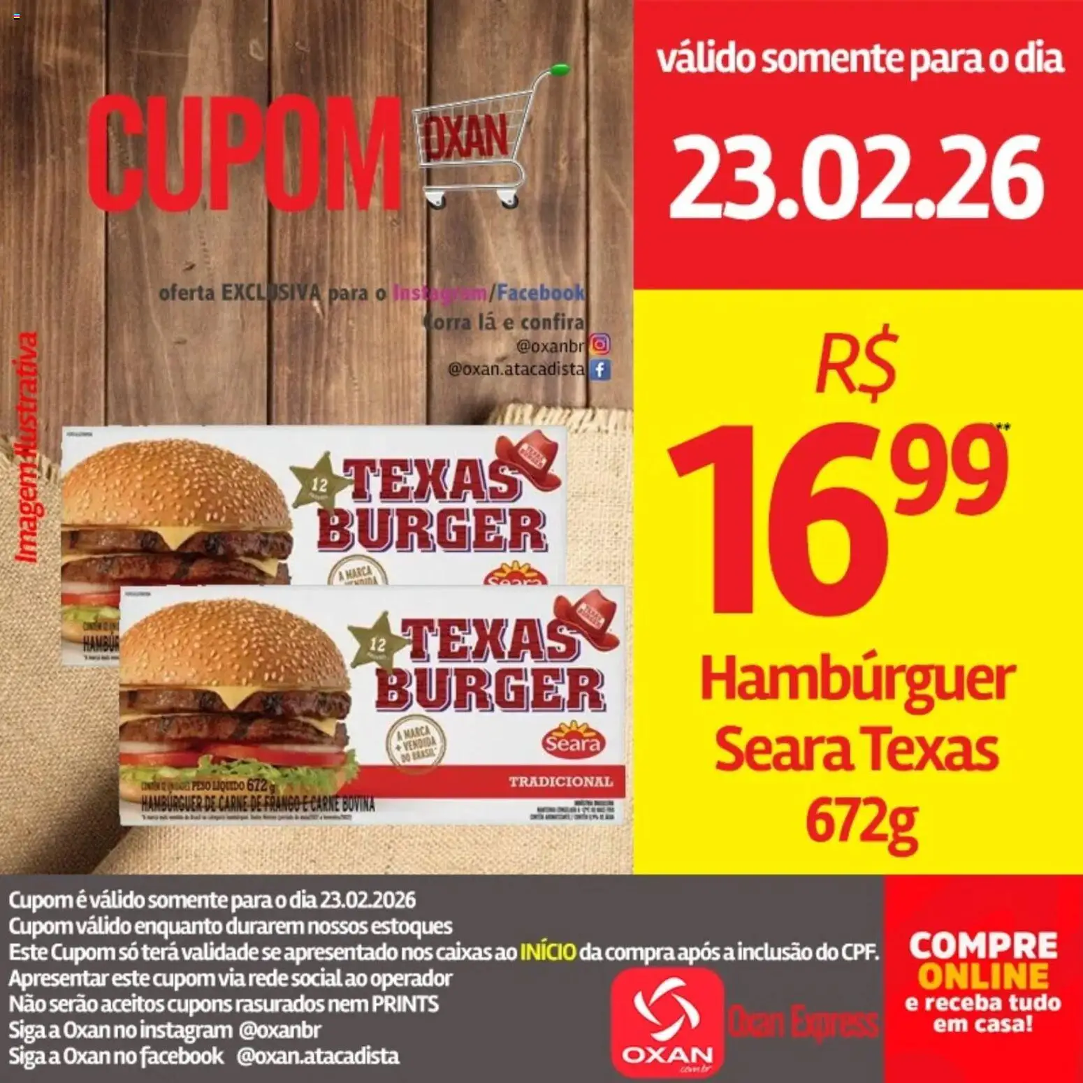 Oxan Atacadista Folheto - válido de 23.02.2026 | Página: 18 | Produtos: Carne de frango, Carne, Hambúrguer, Frango