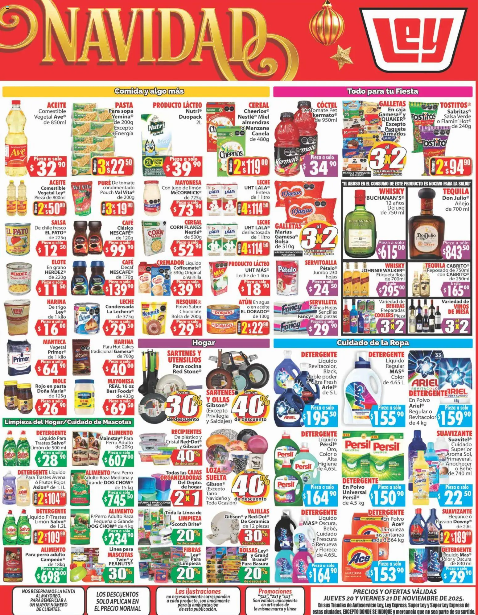 Nuevas ofertas de Casa Ley válidas en toda la República Mexicana desde el 20.11.2025. ¡Encuentra las mejores ofertas en Casa Ley folleto Autoservicio! | Página: 3 | Productos: Detergente, Limón, Chocolate, Riel