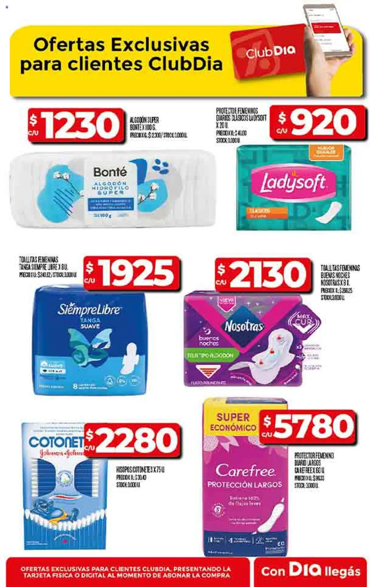 Supermercado DIA Ofertas - Salta y Jujuy │ válido desde el 30.07.2025 | Página: 49 | Productos: Algodón, Toallitas femeninas