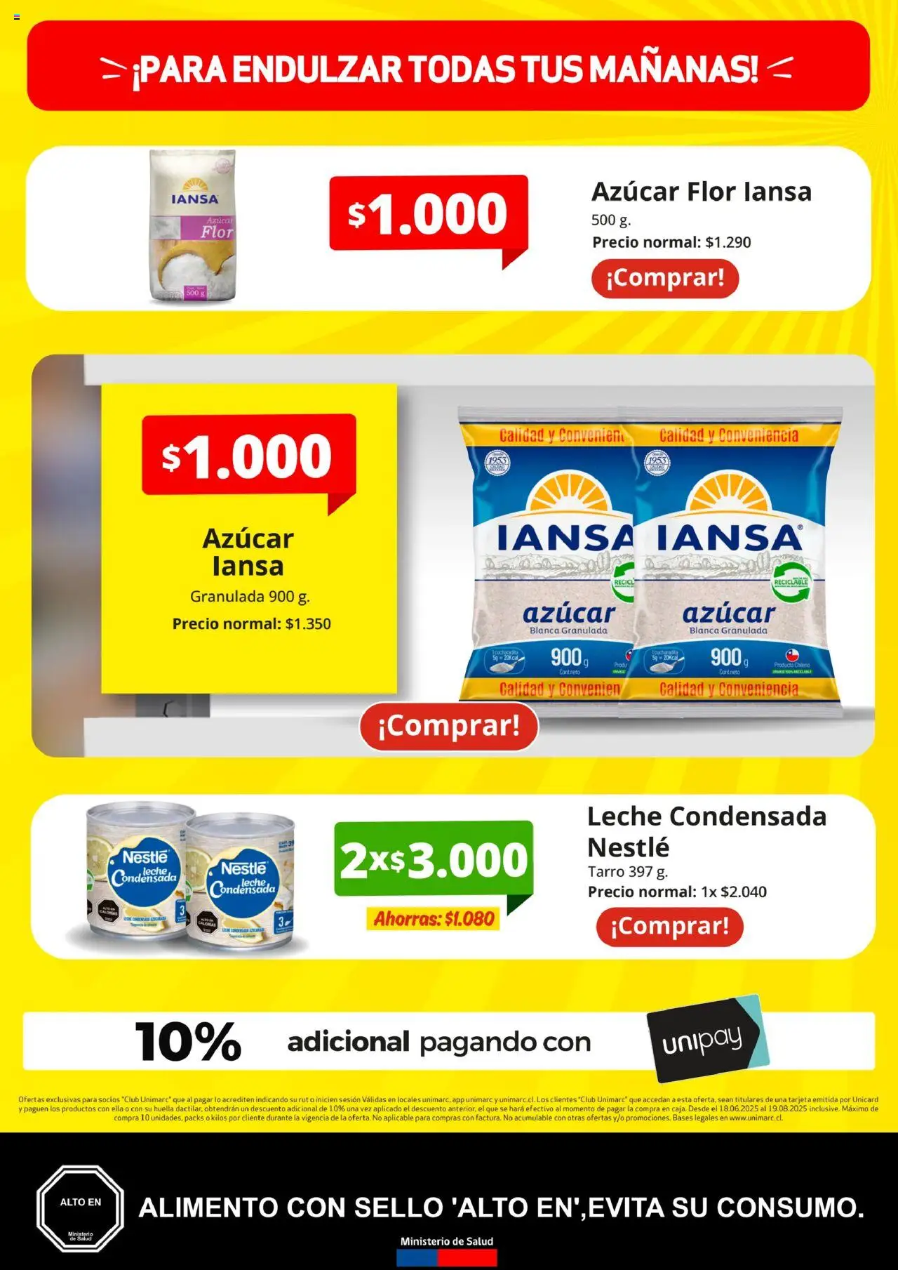 Unimarc ofertas  │ válido desde el 18.06.2025 | Página: 6 | Productos: Leche, Azucar